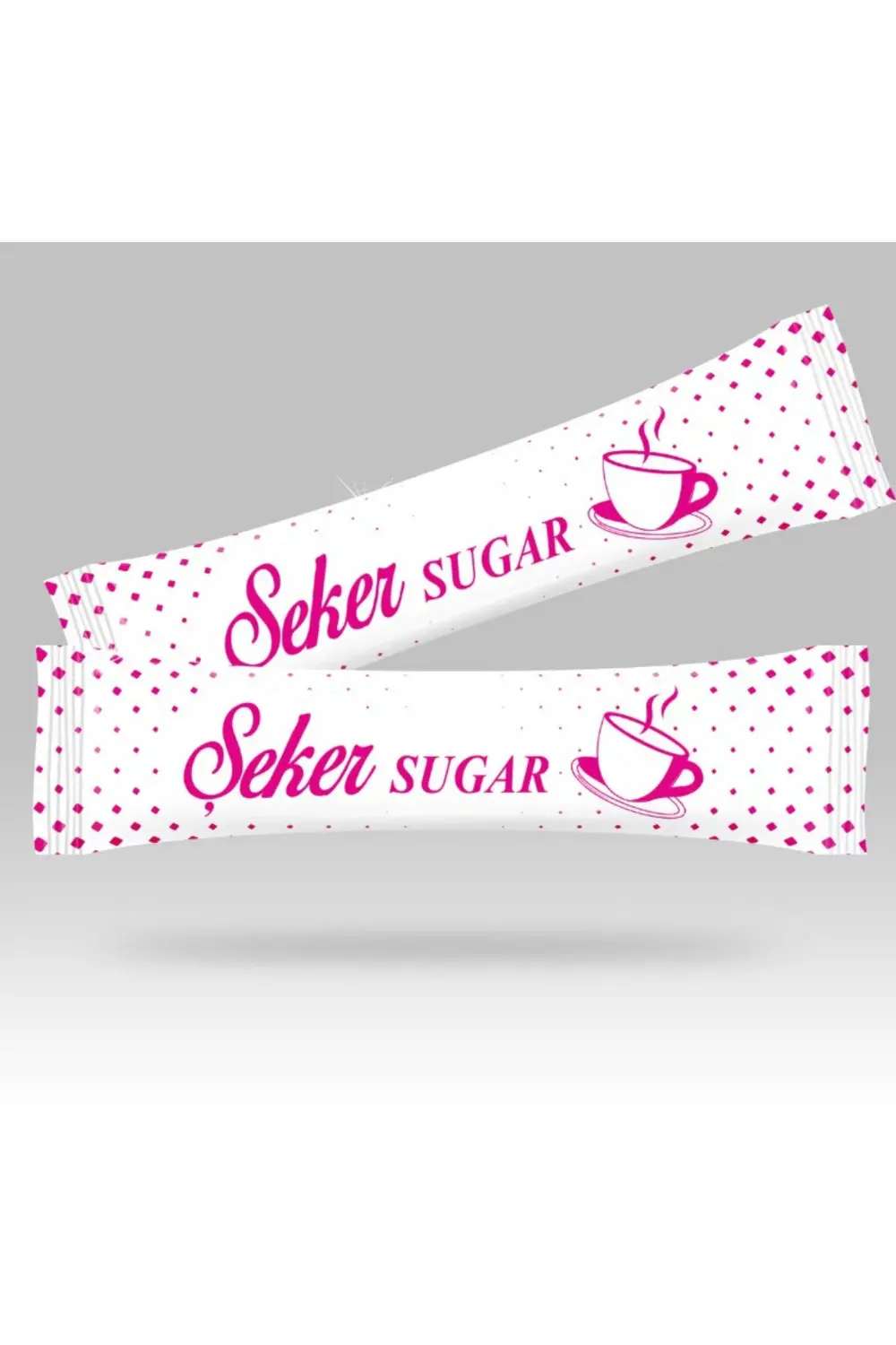 Stick Şeker Özel Üretim Desenli Tasarım F (Pembe Beyaz) X 500'lü