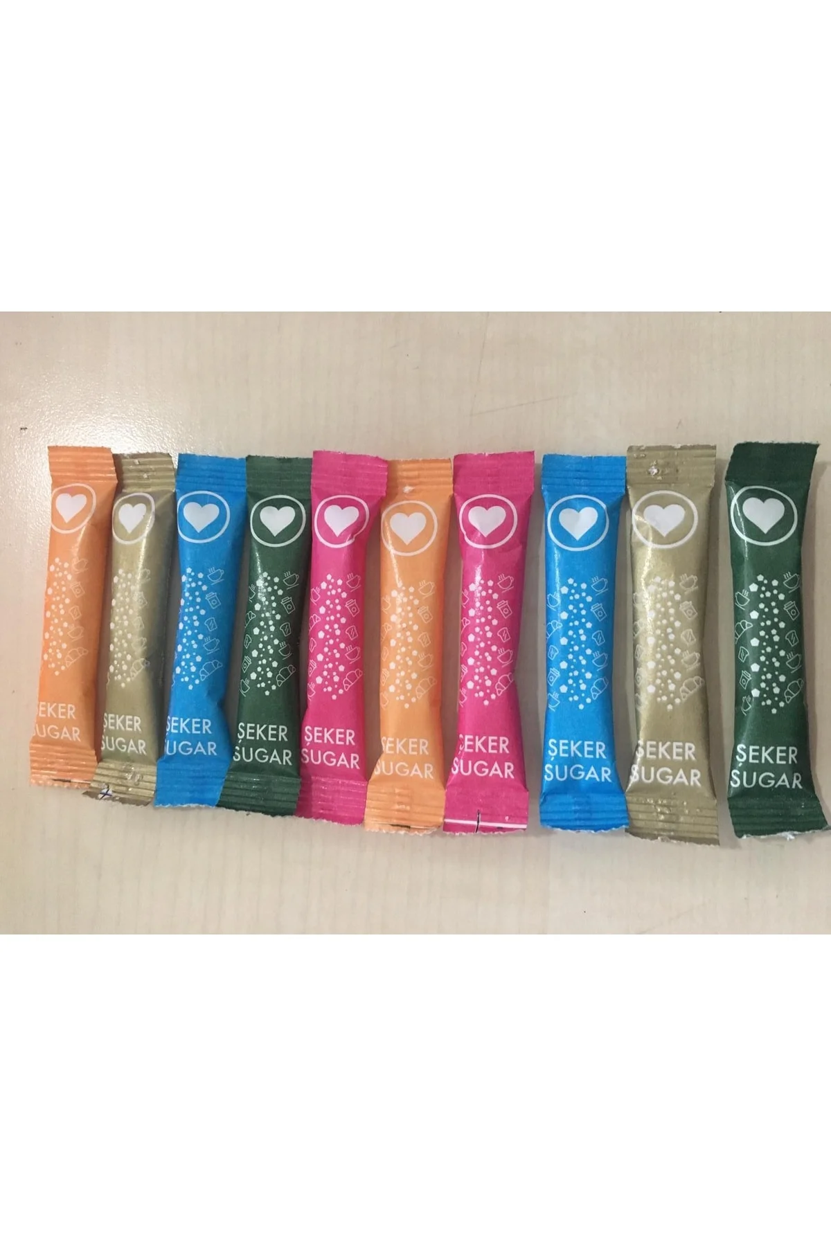 Stick Şeker Toz Şeker 3 gr Renkli 2000 Adet 6 Kg