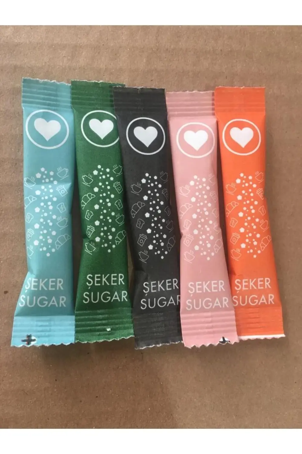 Stick Şeker Toz Şeker 2.5 gr Renkli 1000 Adet 2.5 Kg