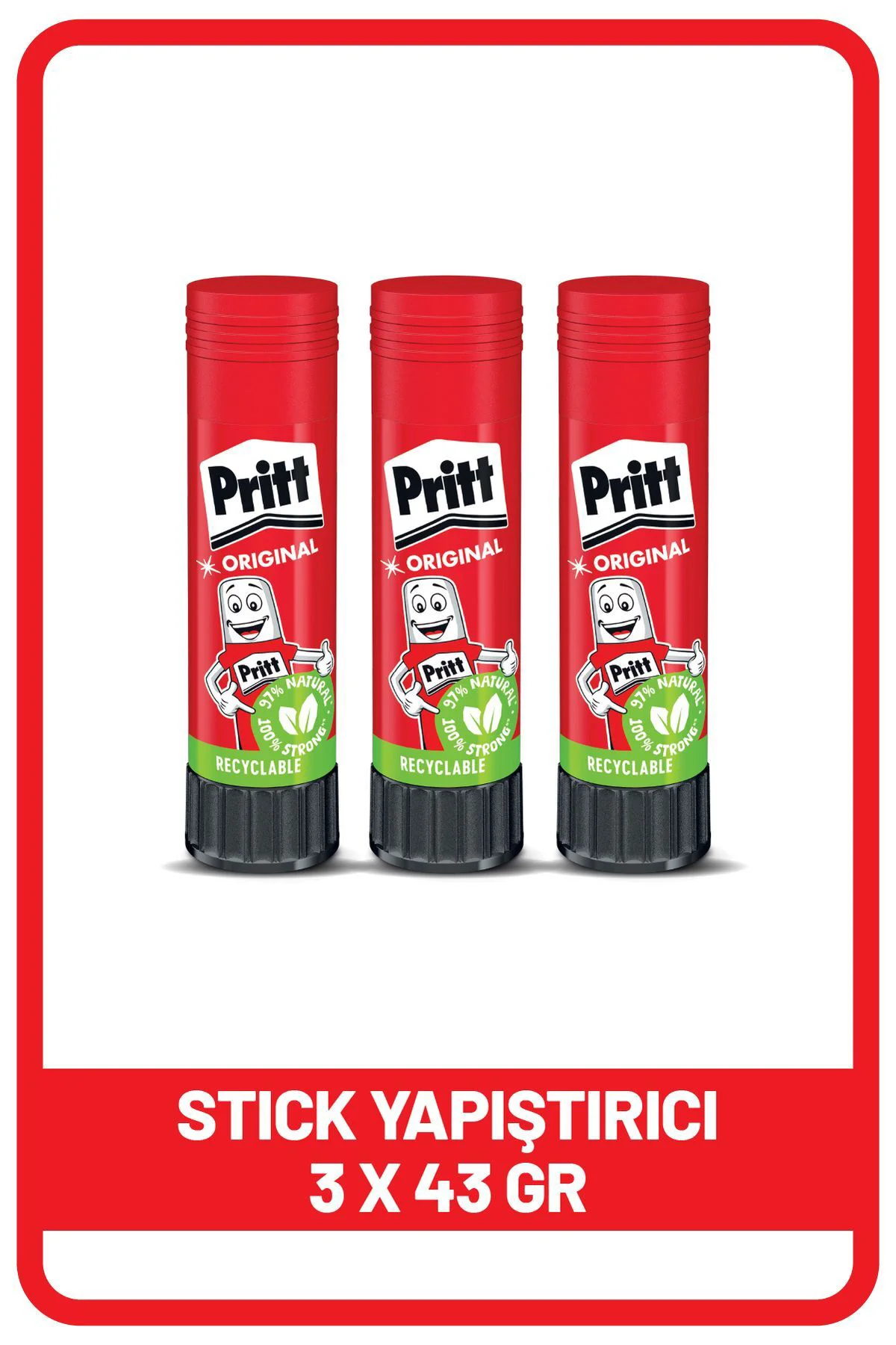 Stick Yapıştırıcı 43gr Büyük Boy - (3 ADET)