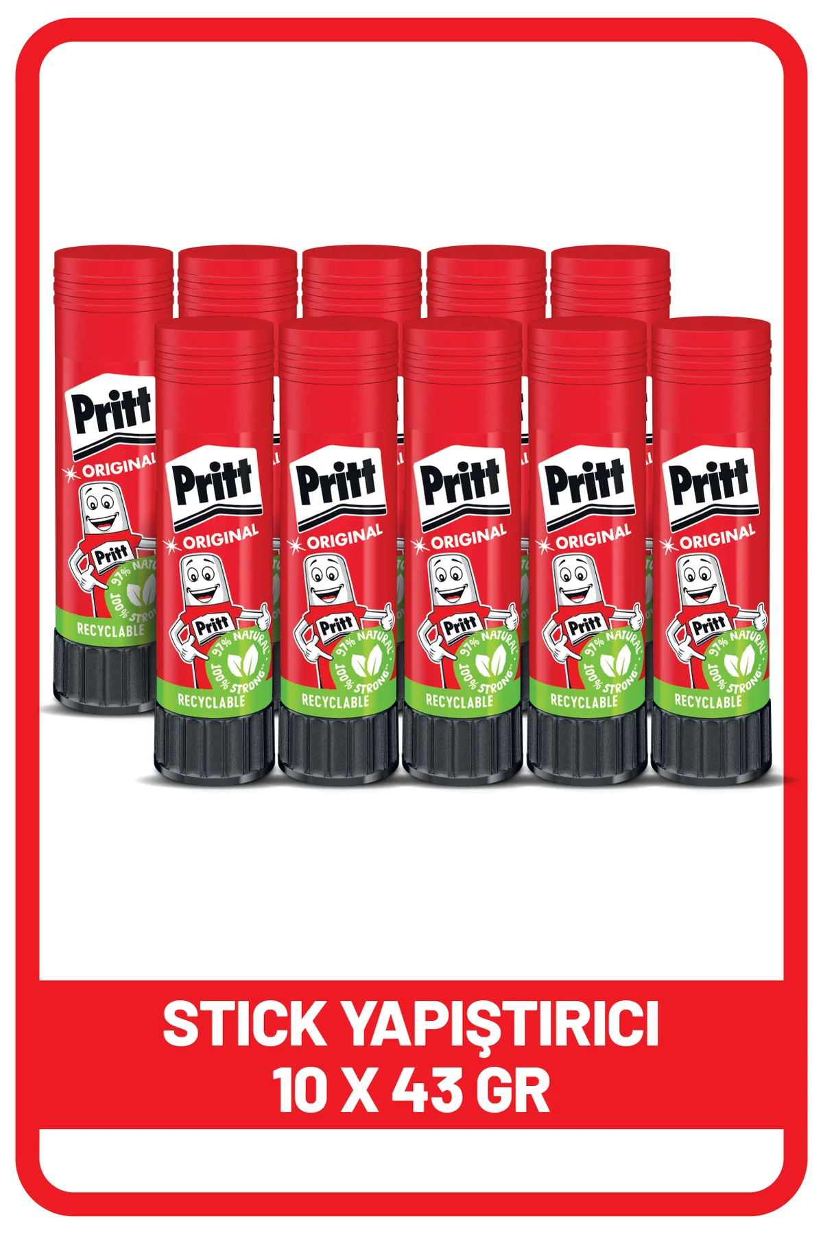Stick Yapıştırıcı 43gr Büyük Boy - 10 Adet