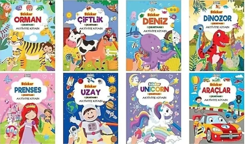 Sticker Aktivite Kitabı 50 Sticker (6 Kitap) Fiyatı, Yorumları ve Özellikleri
