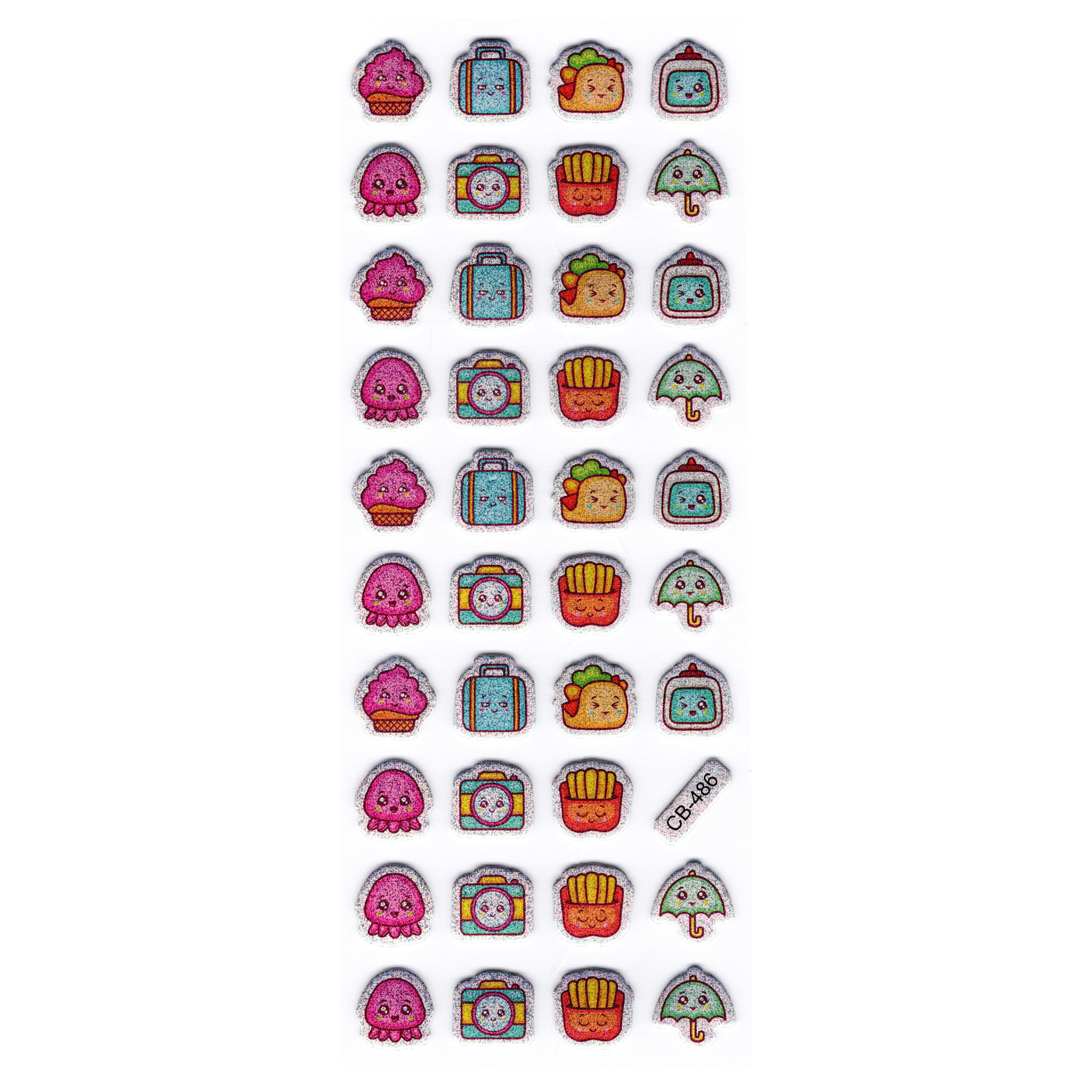 Sticker Kabartmalı Stiker Defter, Planlayıcı Kamera Valiz Şemsiye