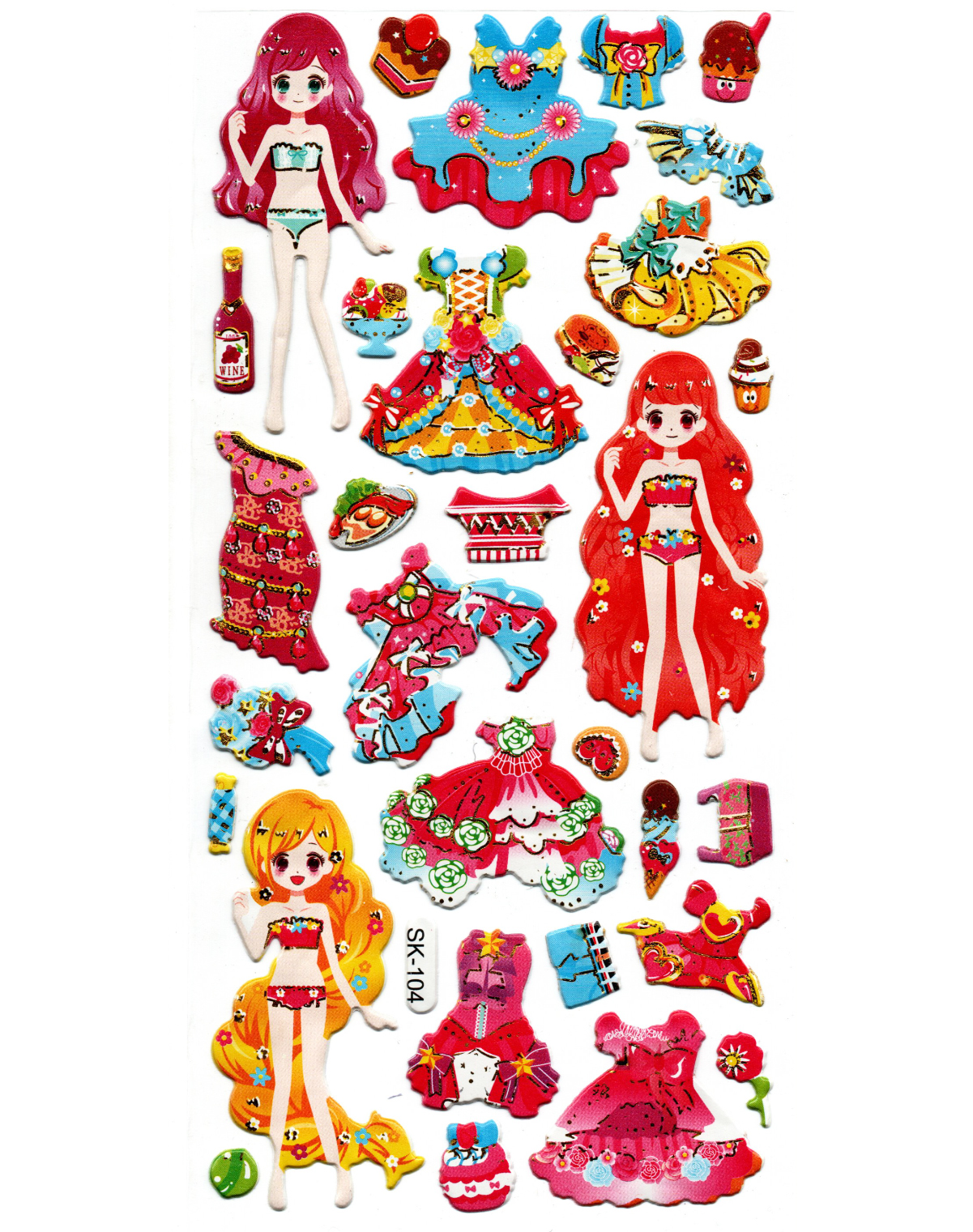 Sticker Kabartmalı Stiker Defter, Planlayıcı Etiket (sk104) 9x18 