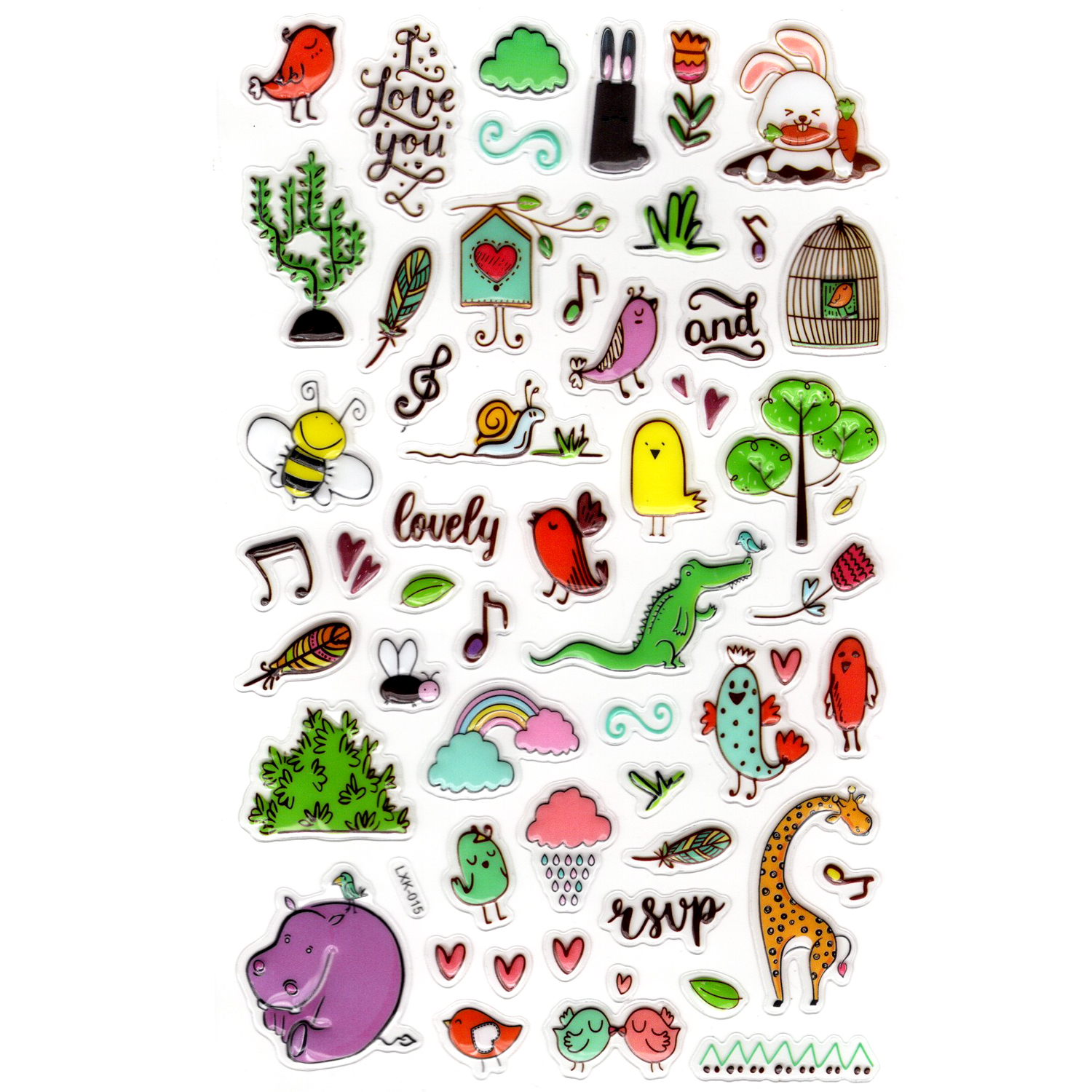 Sticker Kabartmalı Stiker Defter, Planlayıcı Etiket (lxk-015) - 2