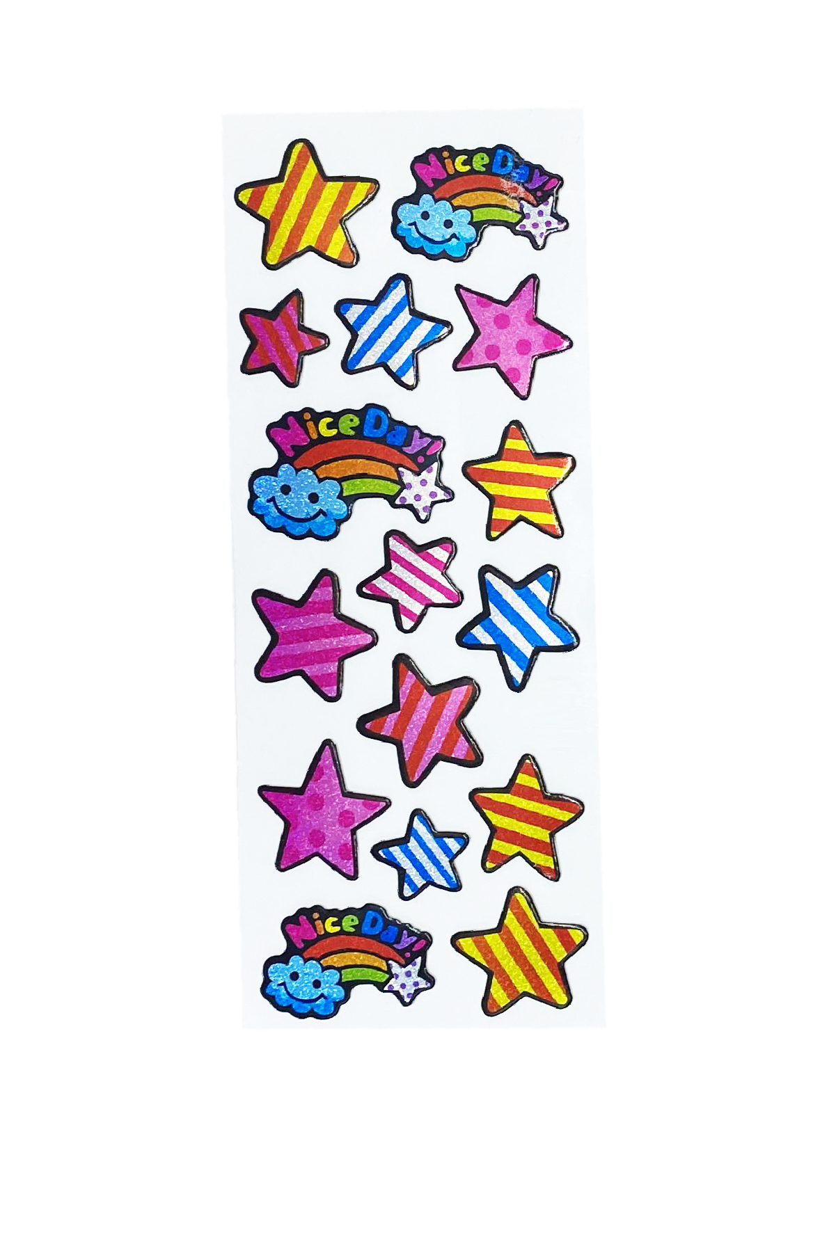 Sticker Kabartmalı Stiker Defter, Planlayıcı Etiket Renkli Yıldız