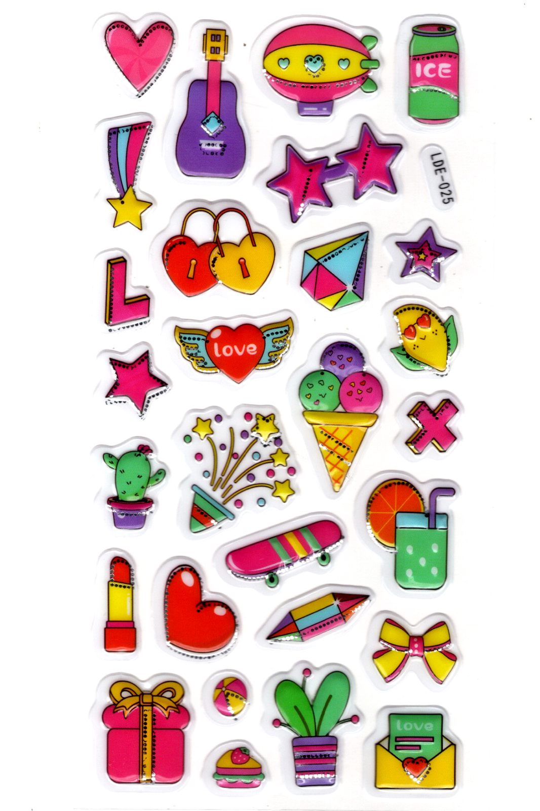 Sticker Kabartmalı Stiker Defter Planlayıcı Etiket (Lde025)-19x9c