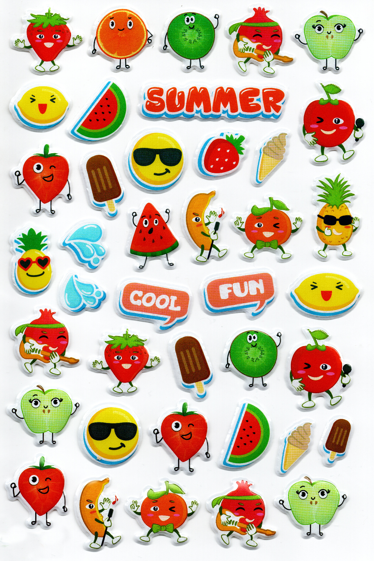Sticker Kabartmalı A4 Boyutunda Stiker Defter, Planlayıcı Etiket,