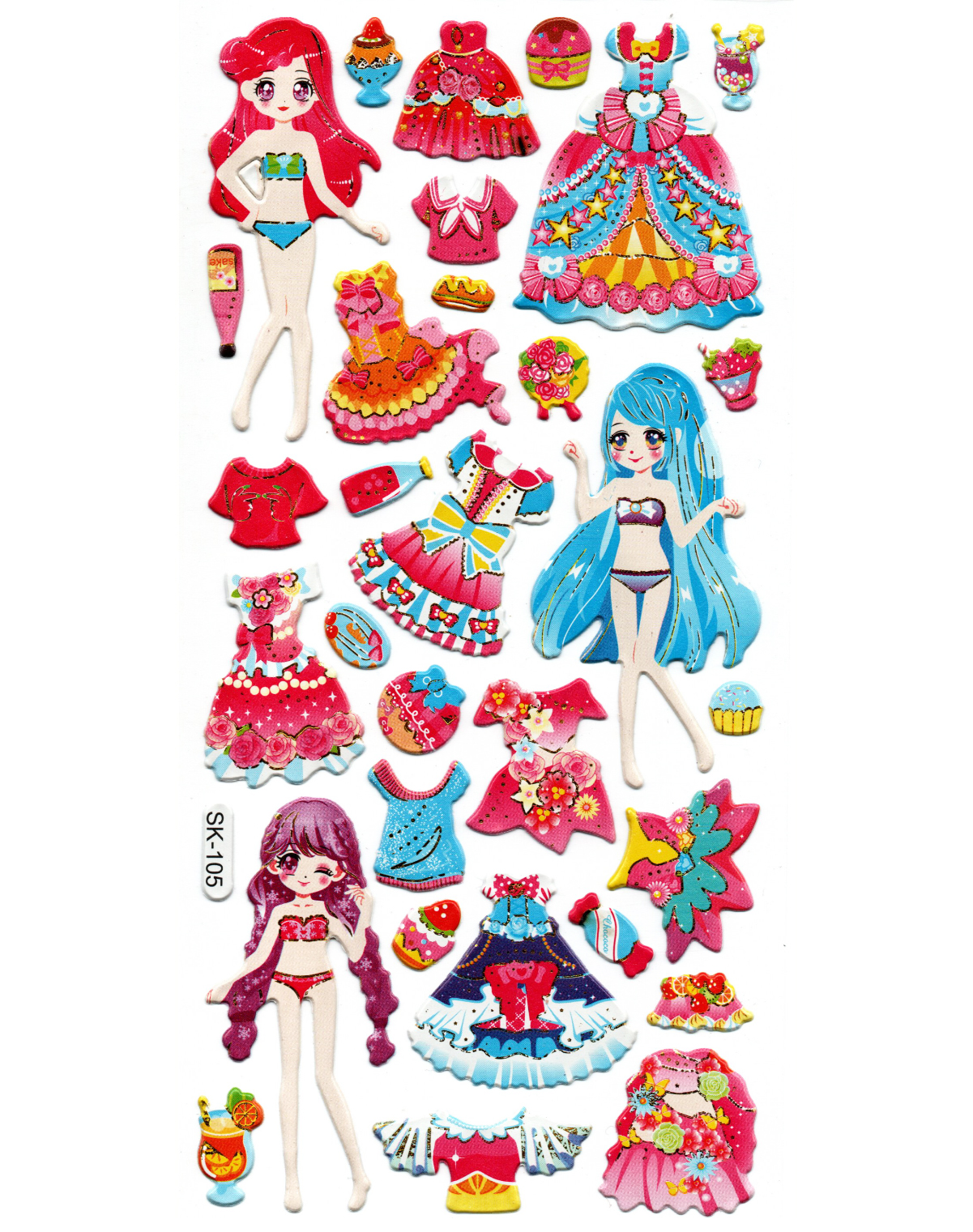 Sticker Kabartmalı Stiker Defter, Planlayıcı Etiket (sk105) 9x18 