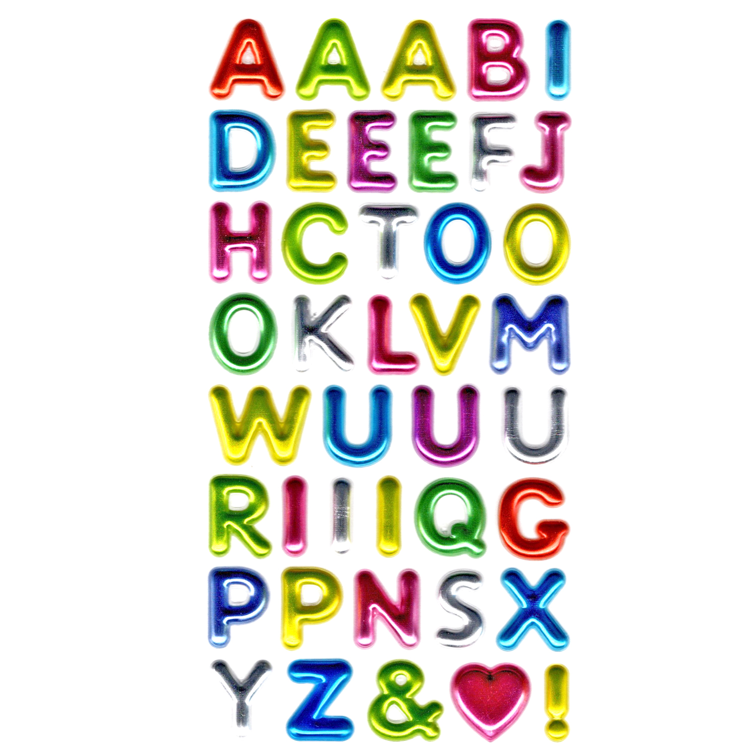 Sticker Kabartmalı Stiker Defter, Planlayıcı Etiket (metalik-750)