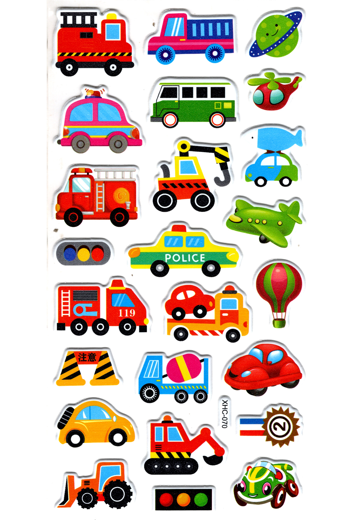 Sticker Kabartmalı Stiker Çıkartma Etiket (XHC070)-18x9 cm- Şirin