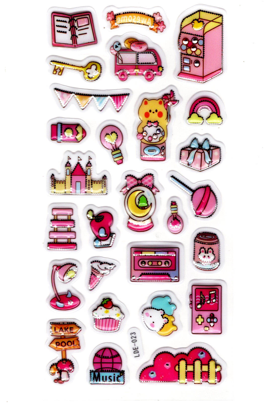 Sticker Kabartmalı Stiker Defter Planlayıcı Etiket (Lde023)-19x9c