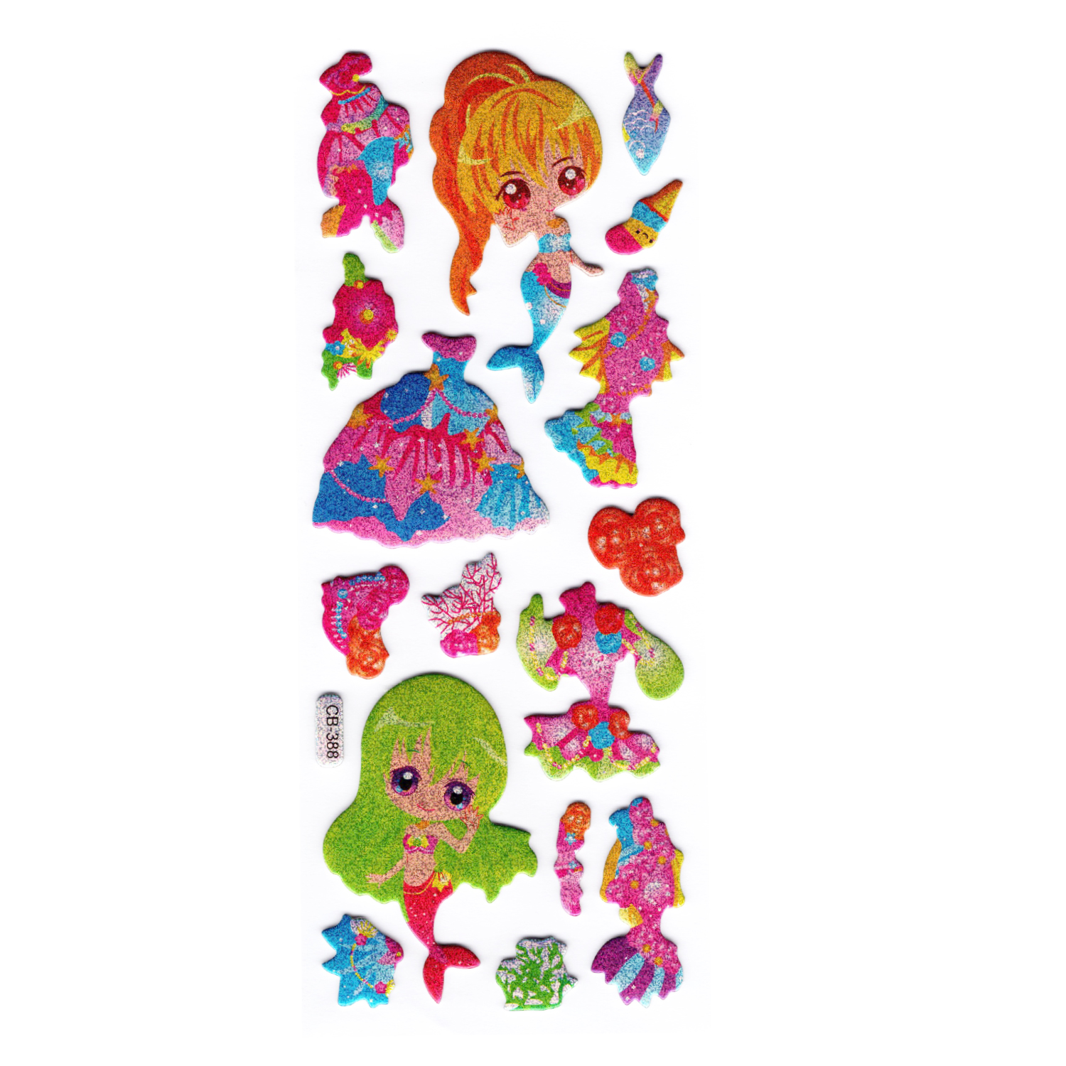 Sticker Kabartmalı Stiker Defter, Planlayıcı Etiket Denizkızı (cb