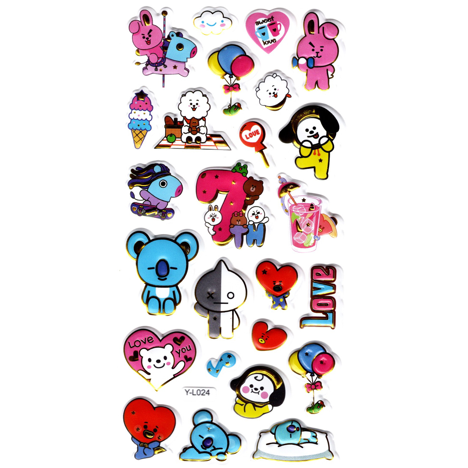 Sticker Kabartmalı Stiker Defter, Planlayıcı Etiket (limyl-024) -