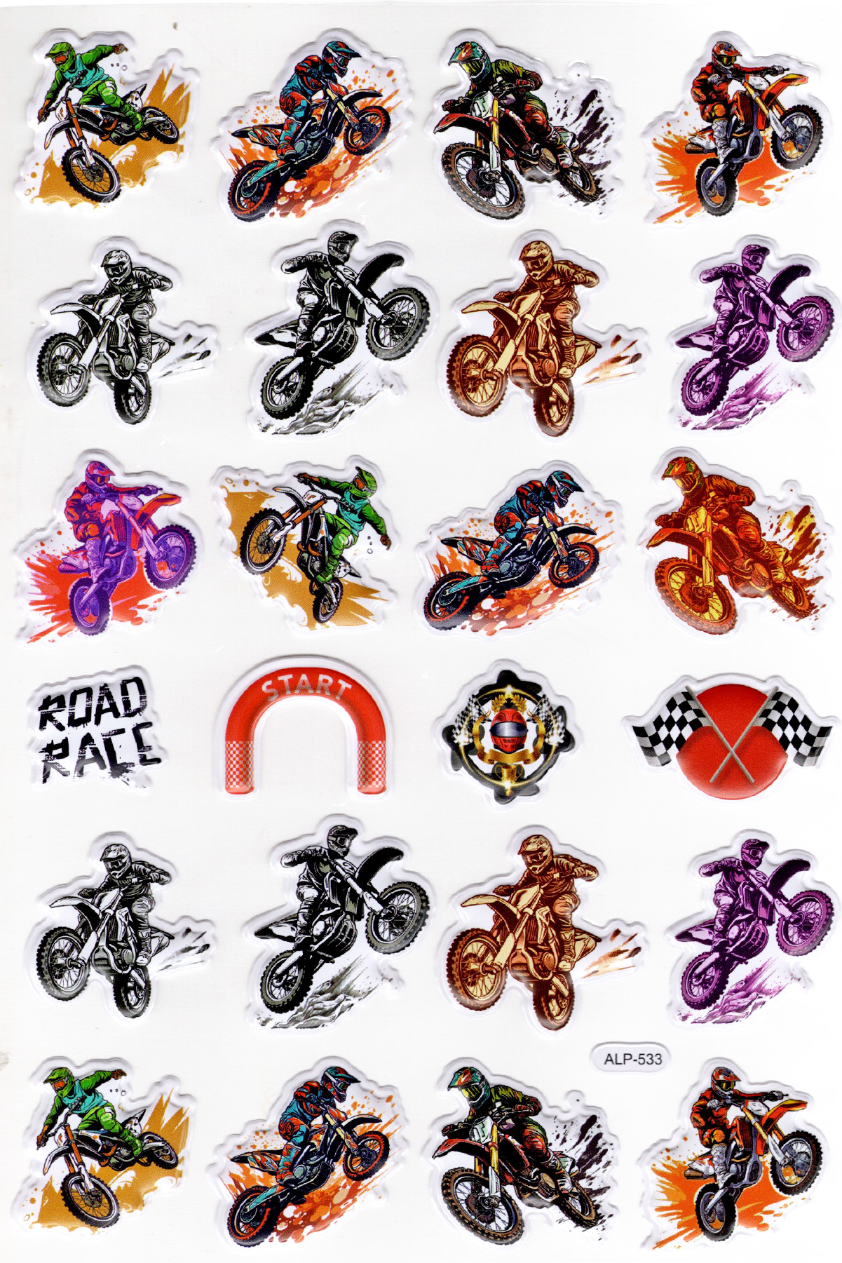 Sticker Kabartmalı A4 Boyutunda Stiker Defter, Planlayıcı Etiket-