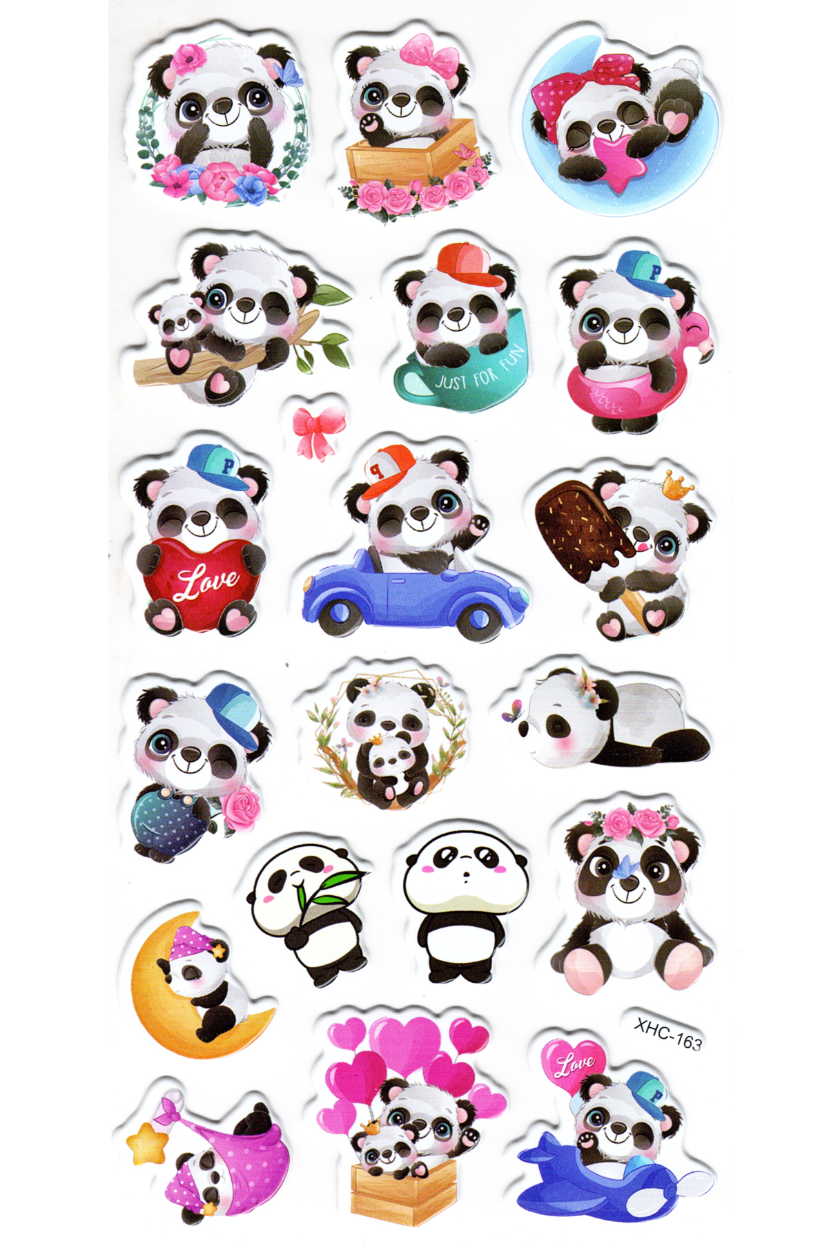 Sticker Kabartmalı Stiker Çıkartma Etiket (XHC163)-18x9 cm- Sevim