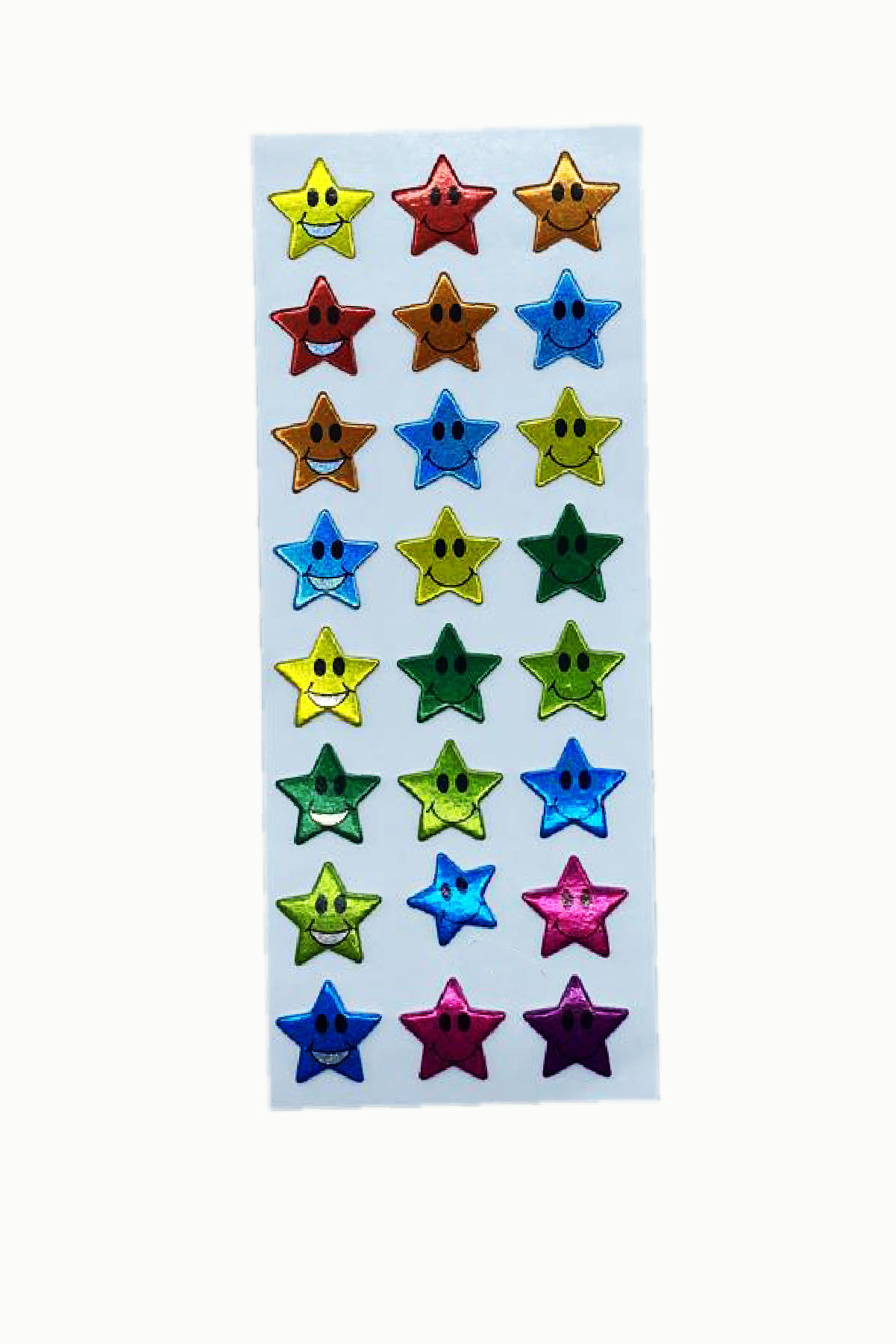 Sticker Kabartmalı Stiker Defter, Planlayıcı Etiket Gülen Yıldız 