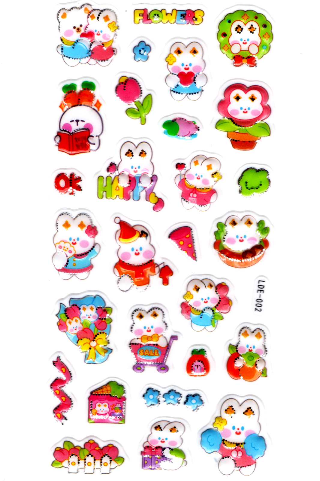 Sticker Kabartmalı Stiker Defter Planlayıcı Etiket (Lde002)-19x9c