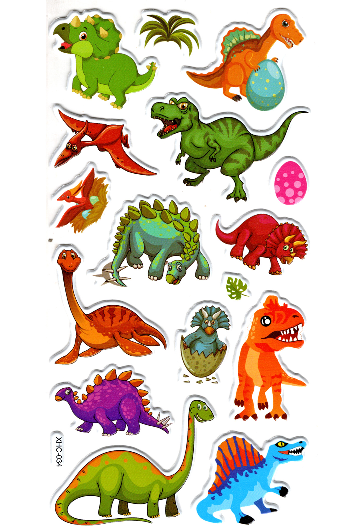 Sticker Kabartmalı Stiker Çıkartma Etiket (XHC034)-18x9 cm- Renkl