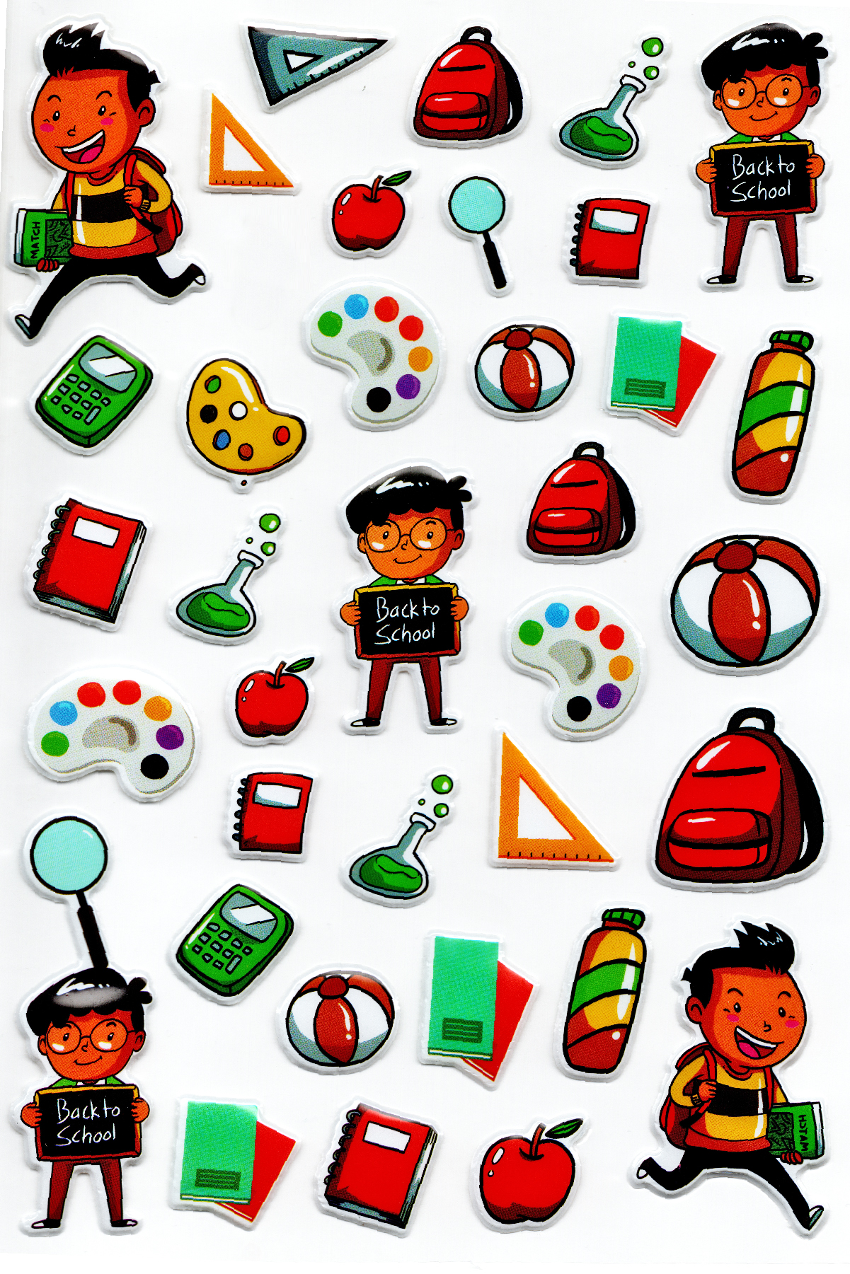 Sticker Kabartmalı A4 boyutunda Stiker Defter, planlayıcı etiket 