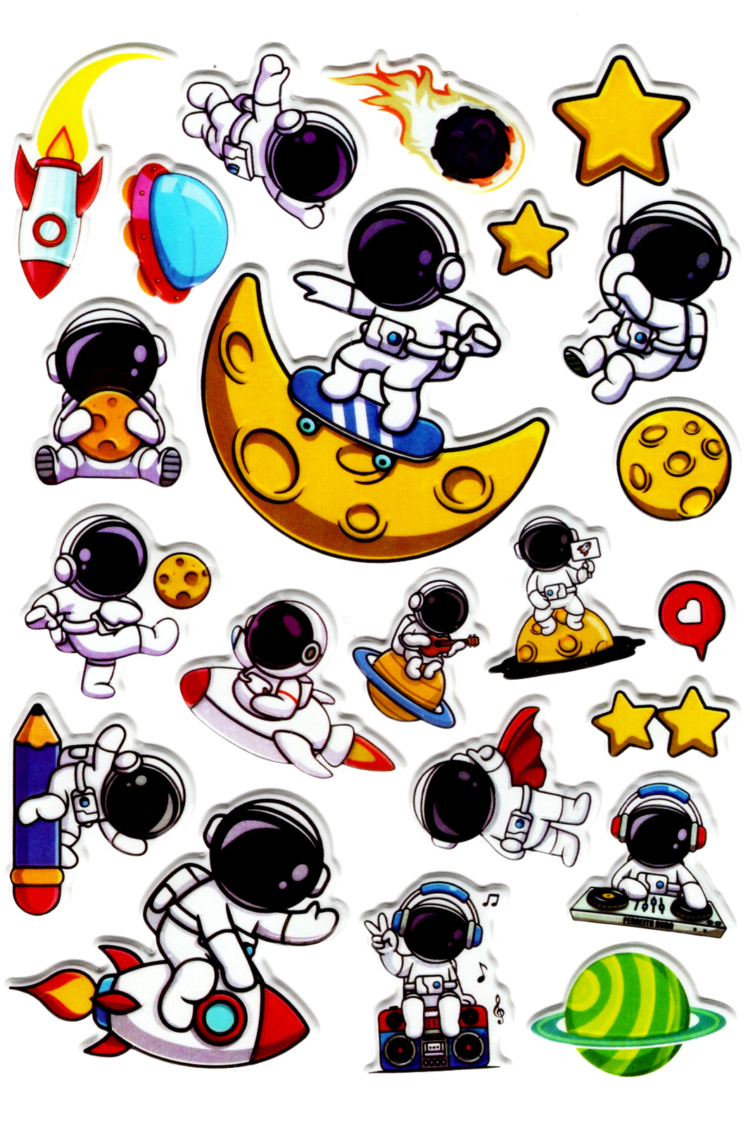 Sticker Kabartmalı Stiker Defter Planlayıcı Etiket (YQA012)-20x14