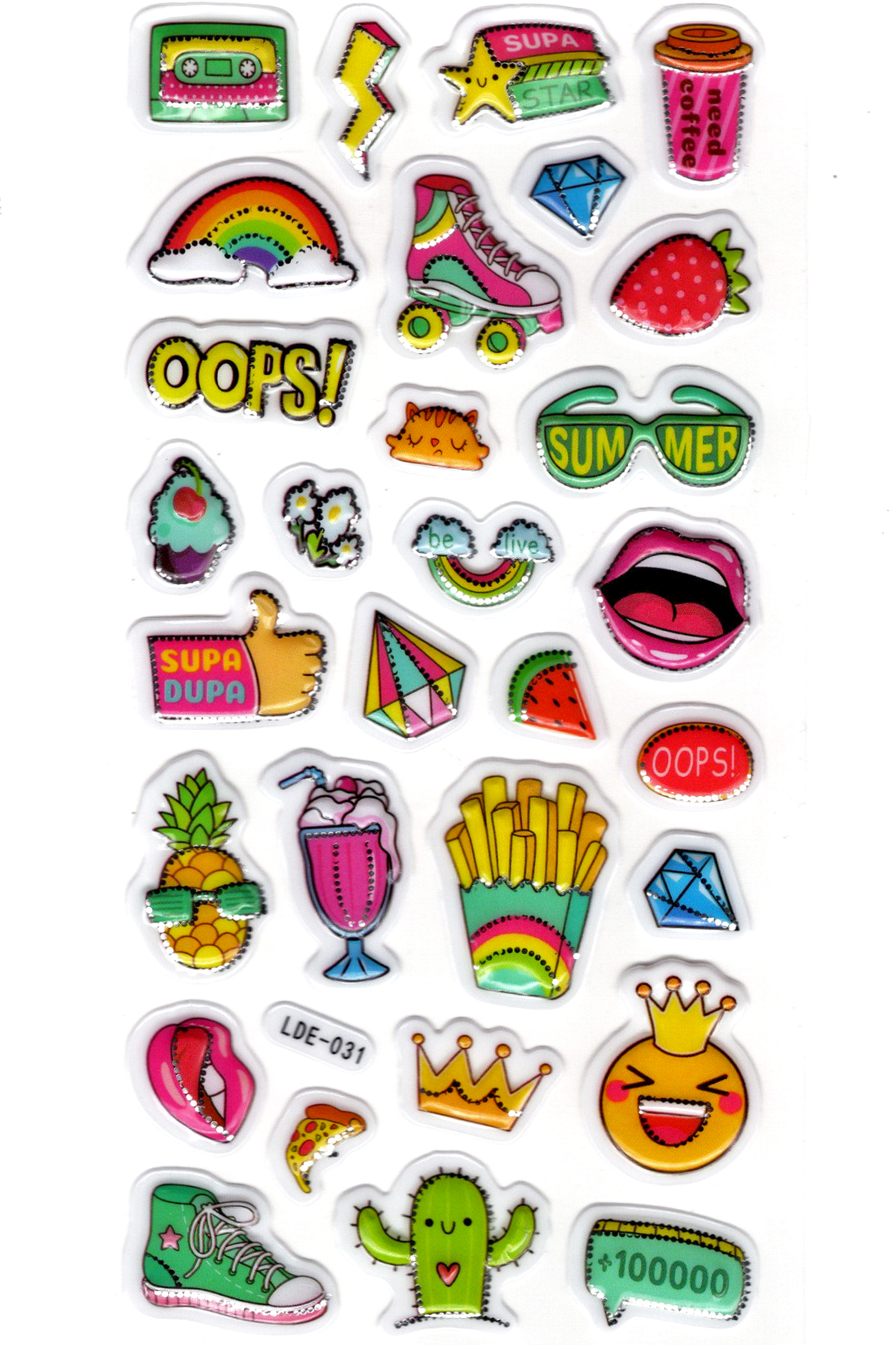 Sticker Kabartmalı Stiker Defter Planlayıcı Etiket (Lde031)-19x9c