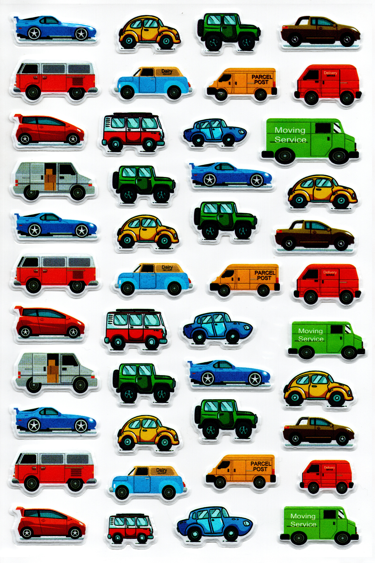 Sticker Kabartmalı A4 boyutunda Stiker Defter, planlayıcı etiket,