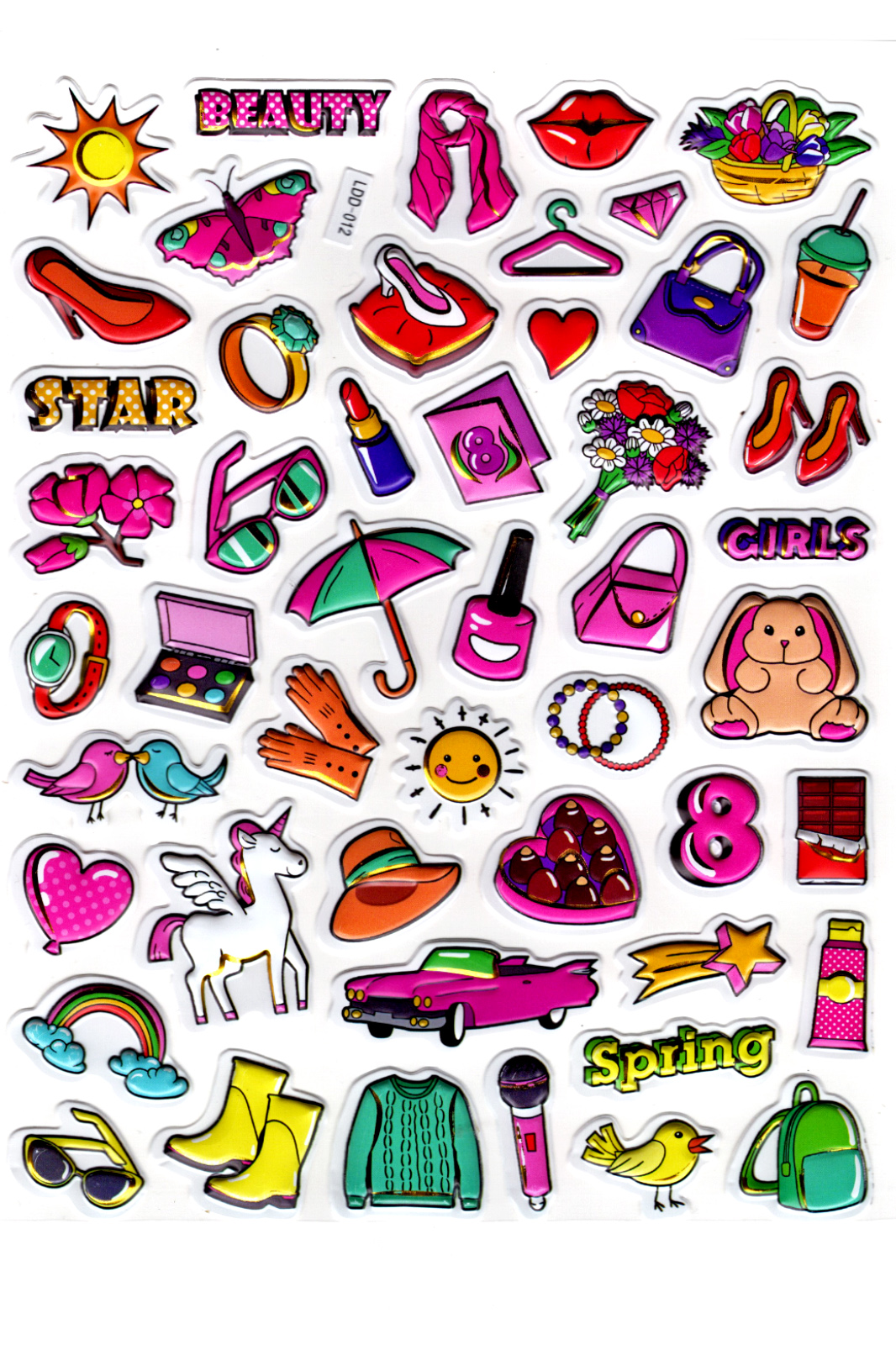 Sticker Kabartmalı Stiker Defter Planlayıcı Etiket (Ldd012)-24x19