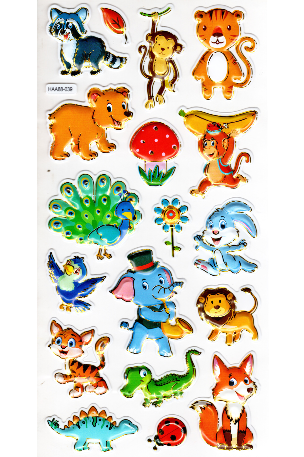 Sticker Kabartmalı Yaldızlı Stiker Çıkartma Etiket (Haa039)-23x12