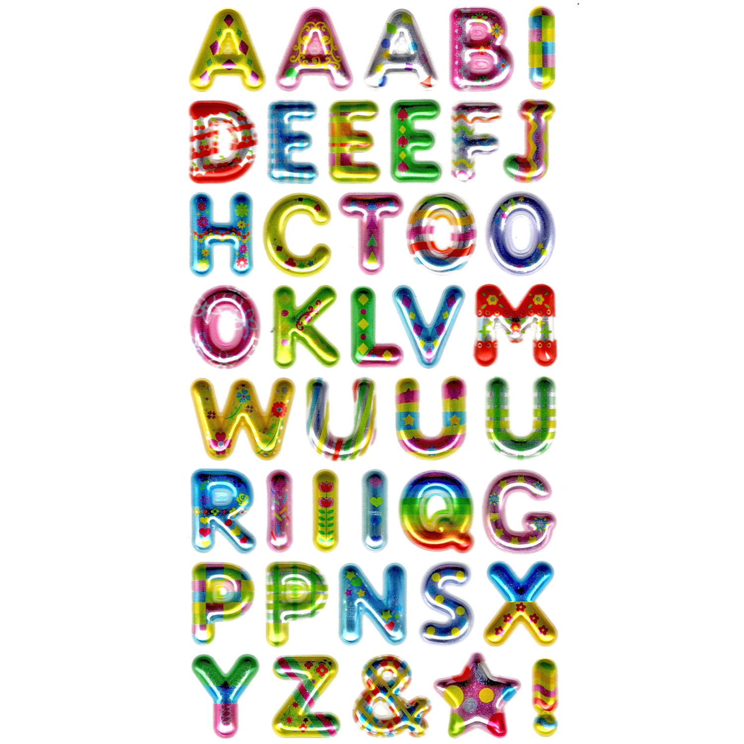 Sticker Kabartmalı Stiker Defter, Planlayıcı Etiket (metalik751) 