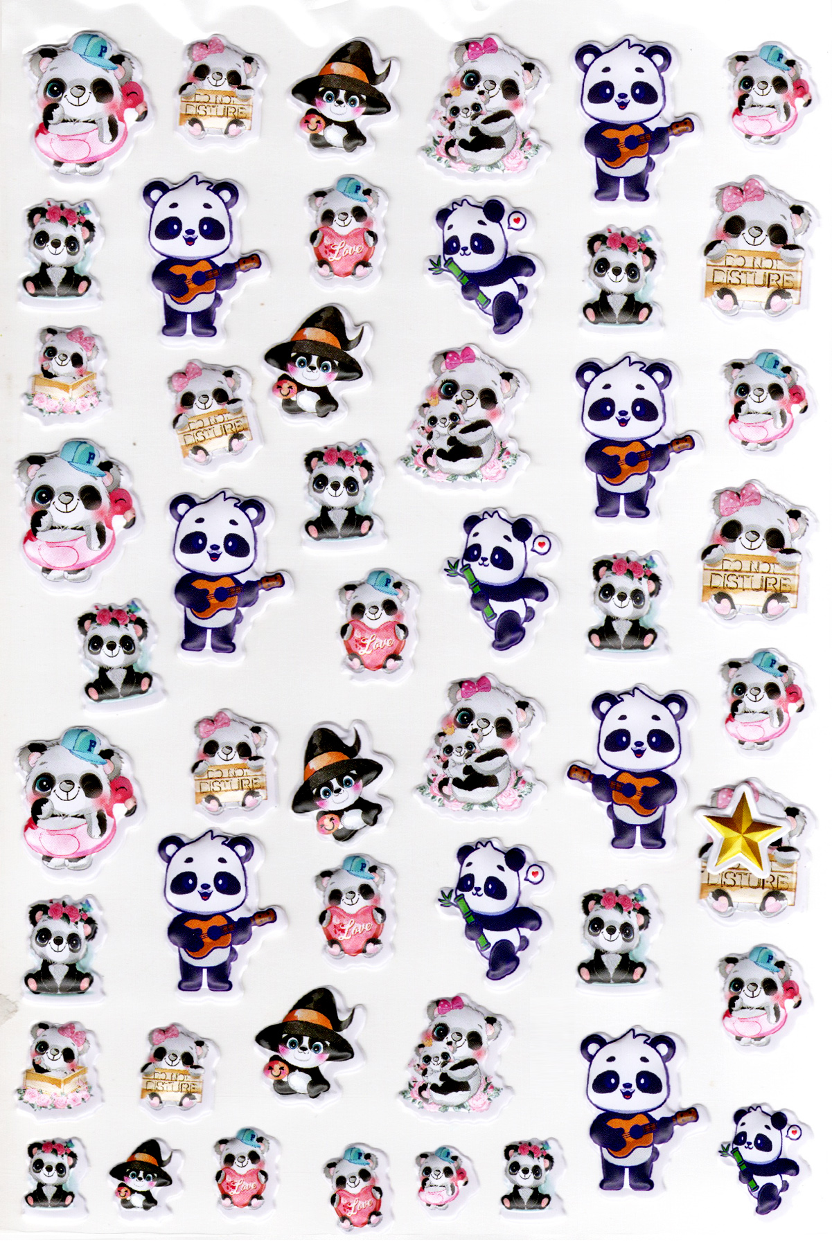 Sticker Kabartmalı A4 Boyutunda Stiker Defter, Planlayıcı Etiket-