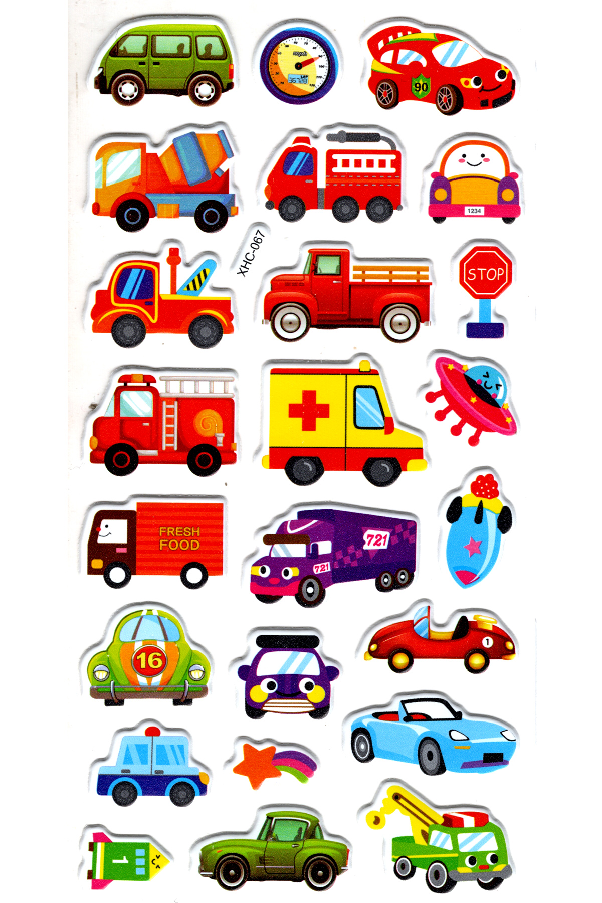 Sticker Kabartmalı Stiker Çıkartma Etiket (XHC067)-18x9 cm- Sevim