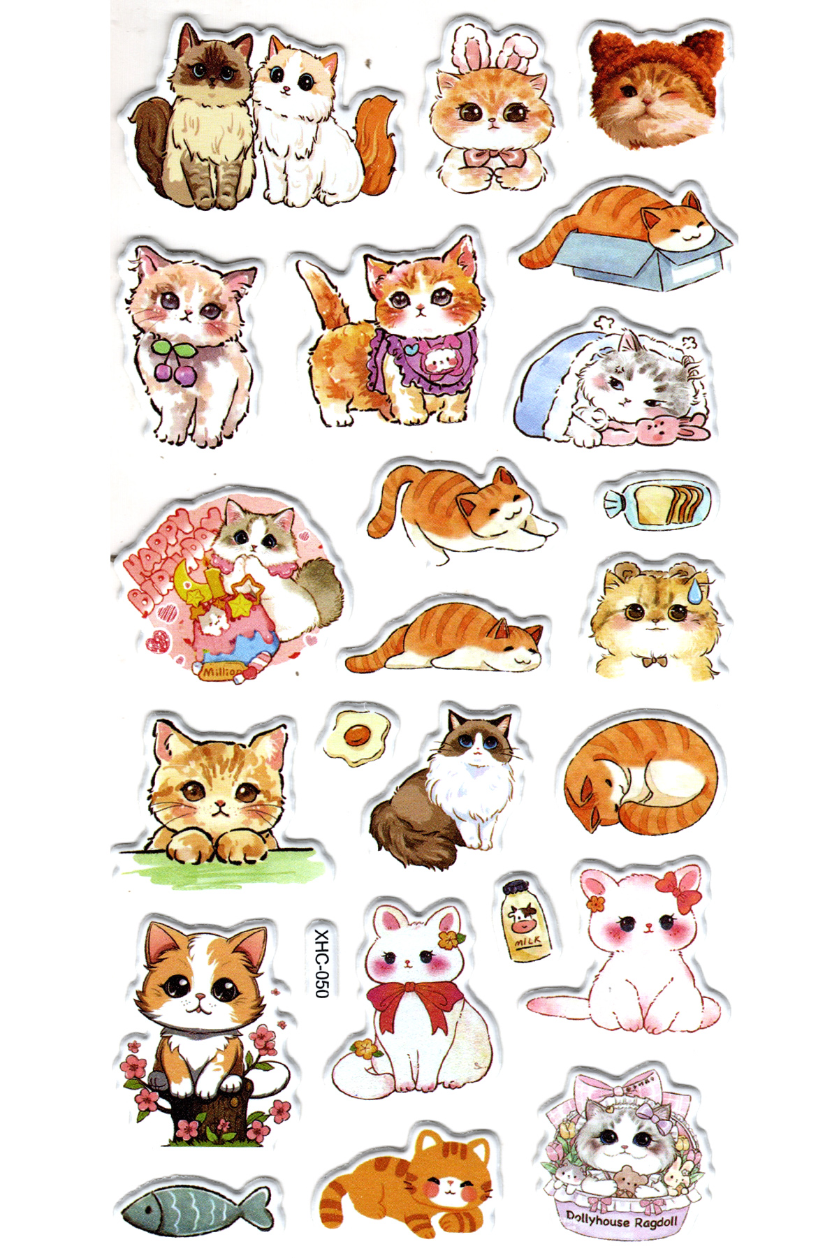 Sticker Kabartmalı Stiker Çıkartma Etiket (XHC050)-18x9 cm- Sevim