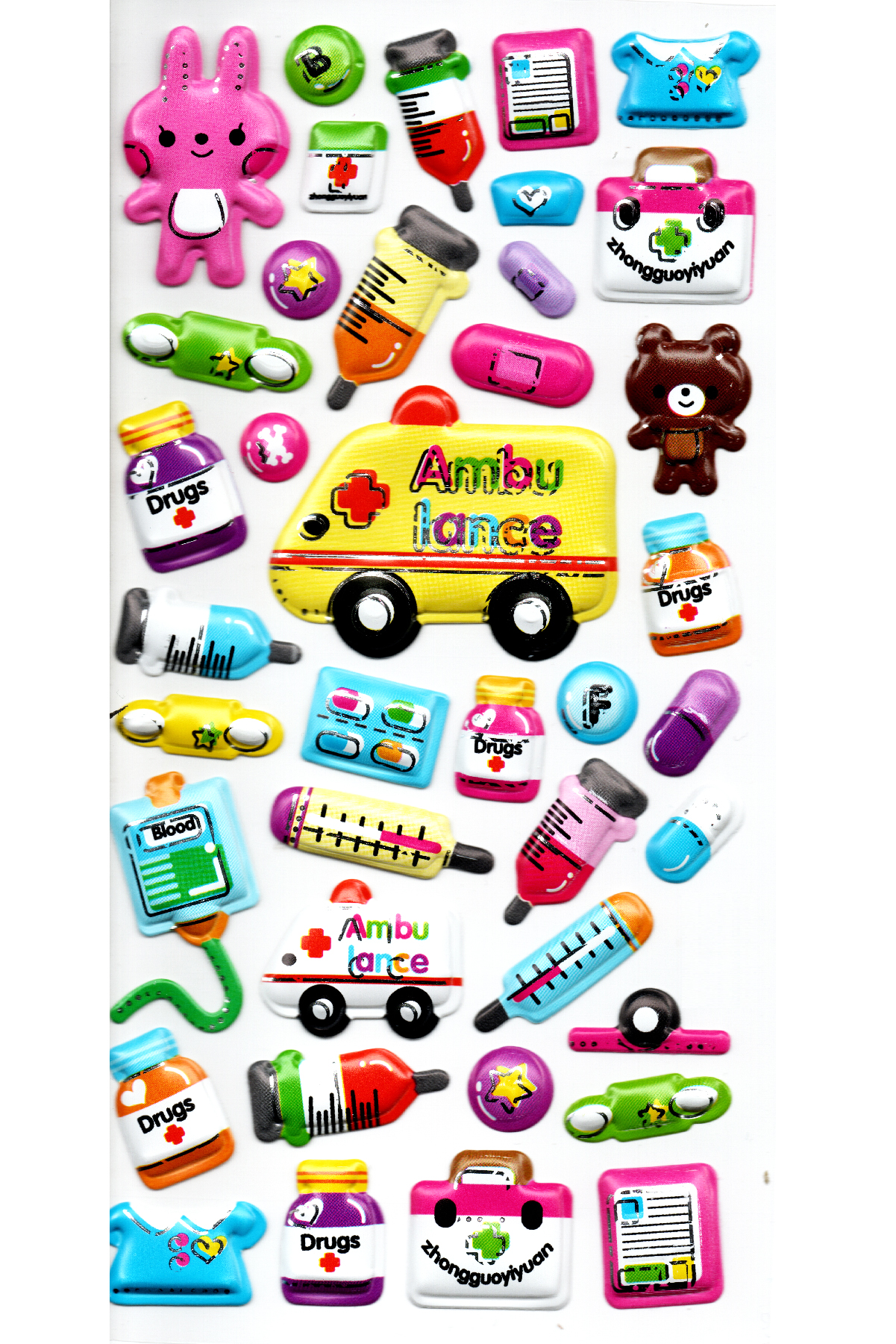 Sticker Kabartmalı Stiker Defter, Planlayıcı Etiket (limlra-006) 