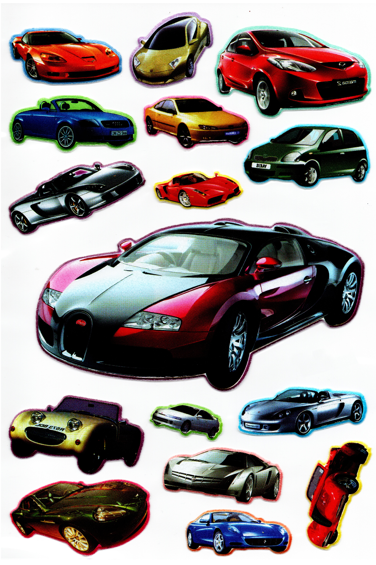 Sticker Kabartmalı A4 boyutunda Stiker Defter, planlayıcı etiket,