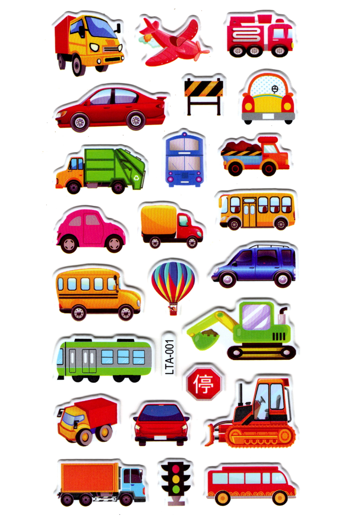 Sticker Kabartmalı Stiker Çıkartma Etiket (LTA001)-18x9 cm- Mini 