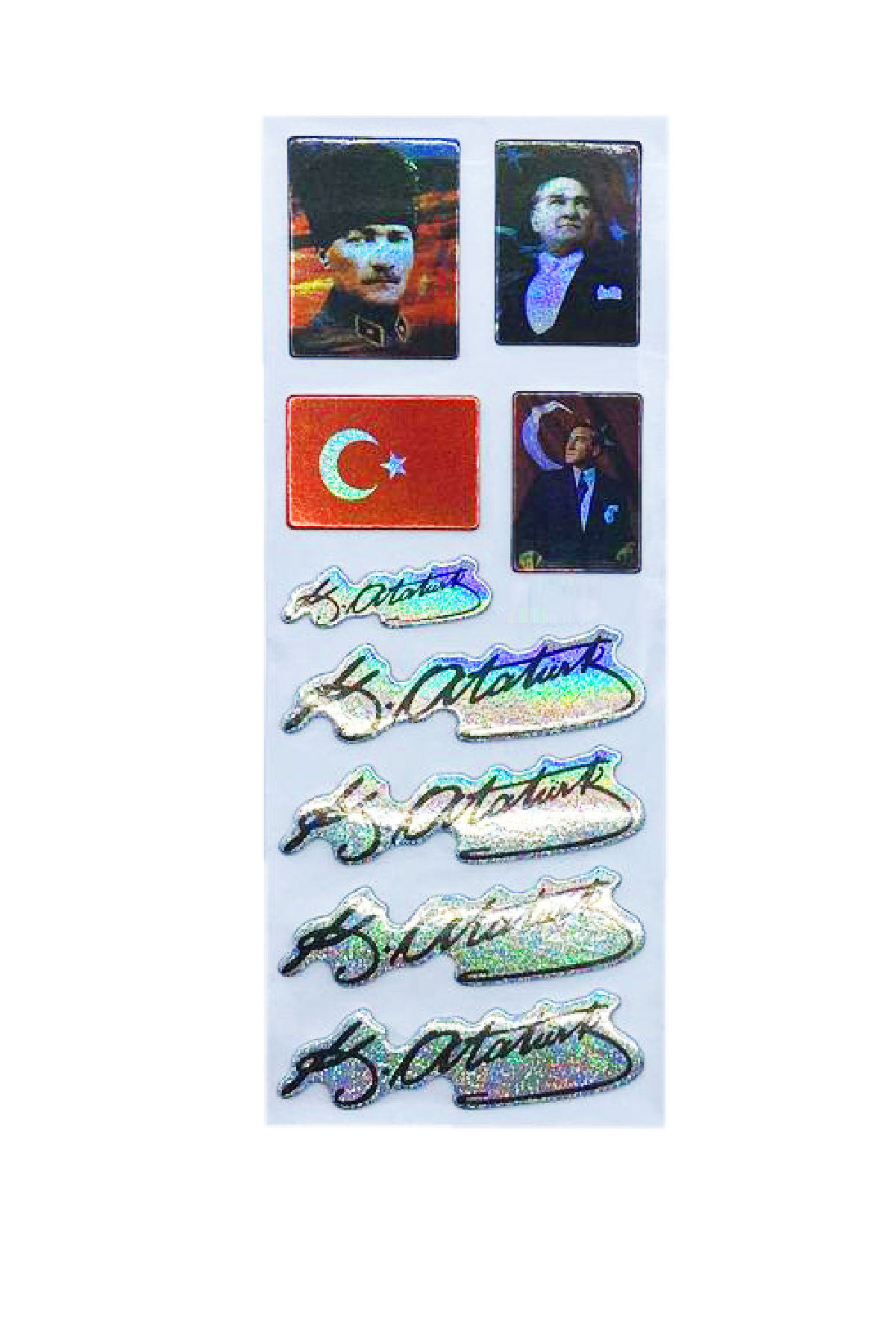 Sticker Kabartmalı Stiker Defter, Planlayıcı Etiket Atatürk İmza 