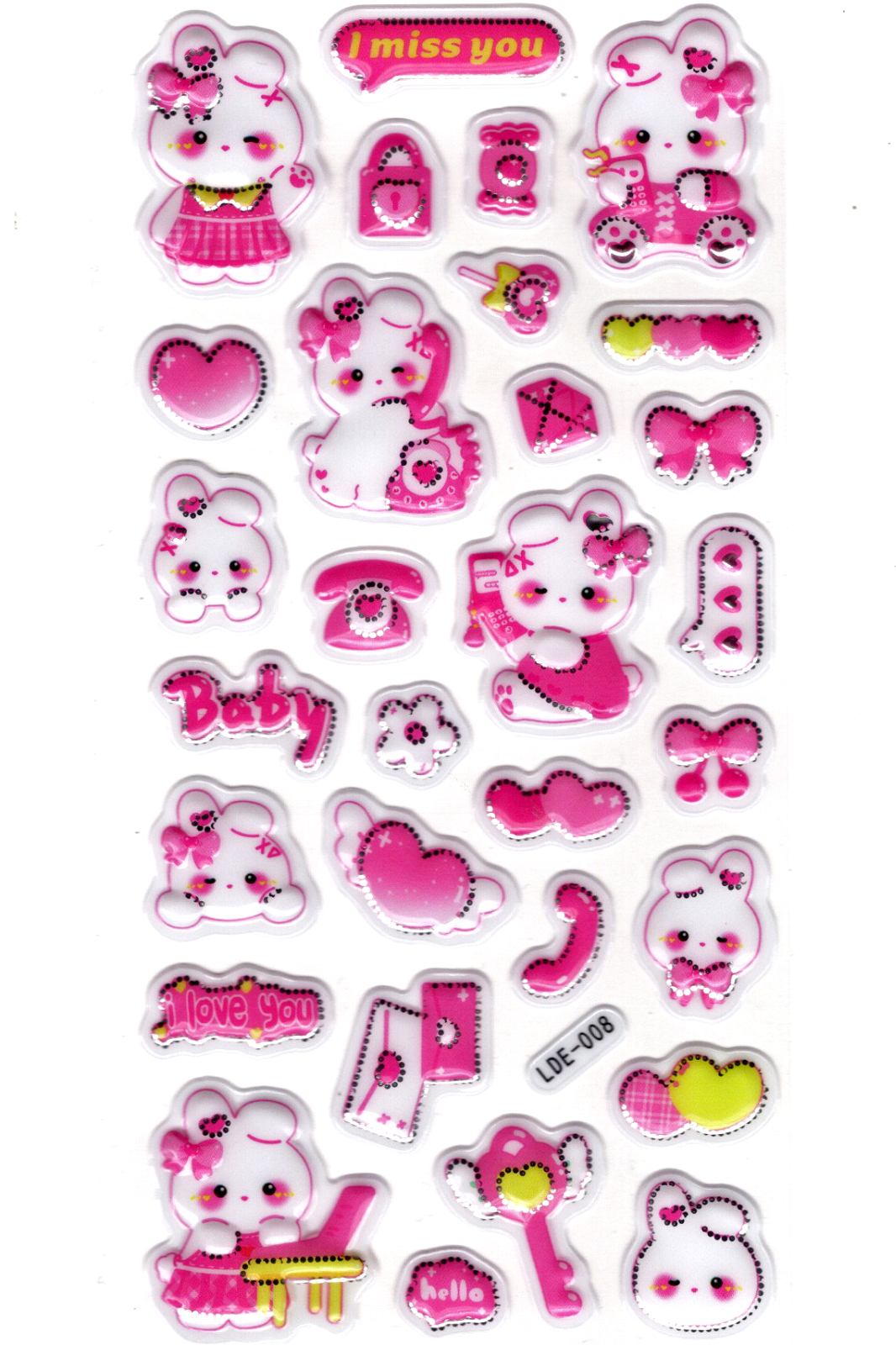 Sticker Kabartmalı Stiker Defter Planlayıcı Etiket (Lde008)-19x9c