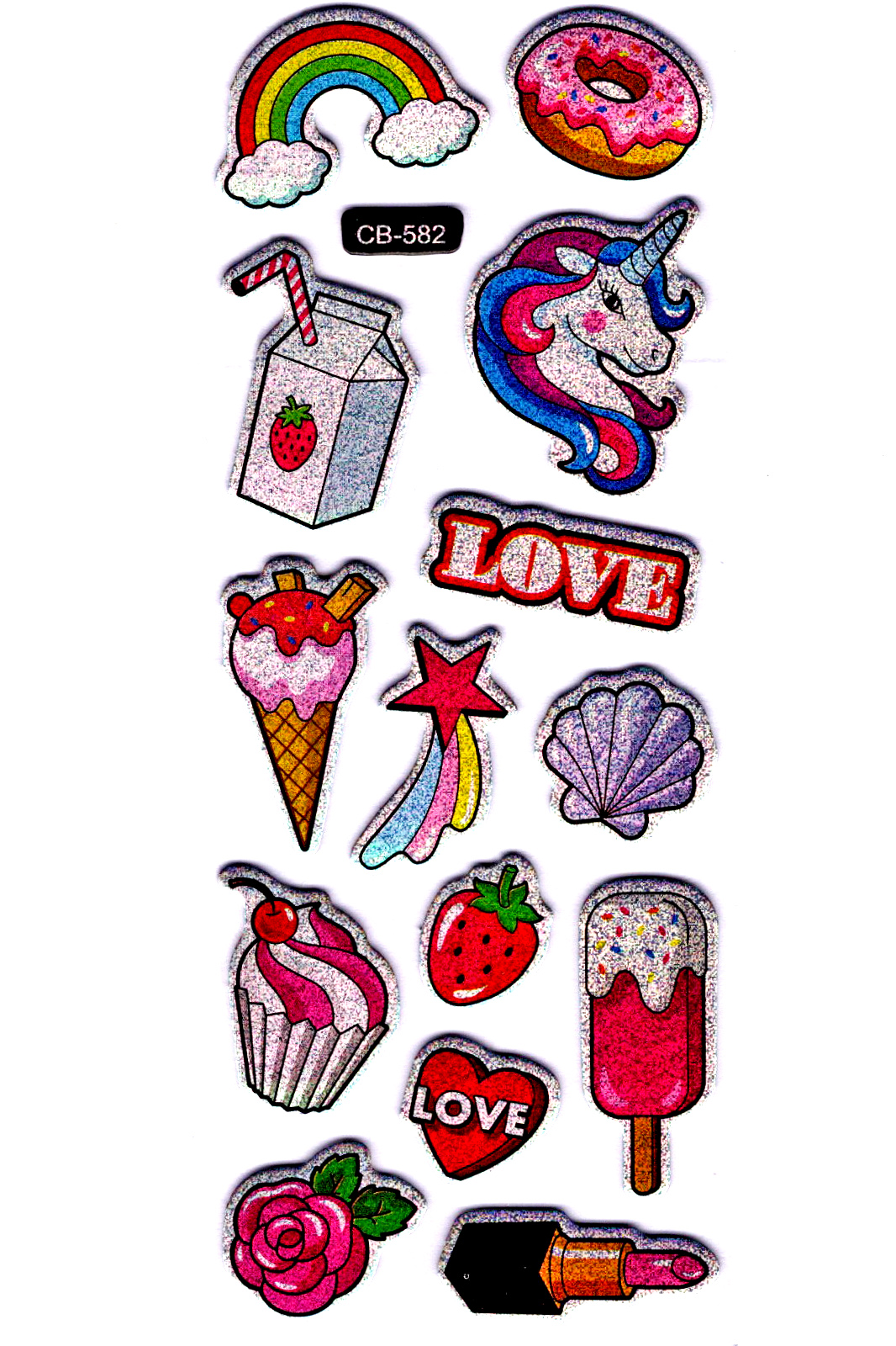 Sticker Kabartmalı Sticker Defter, Planlayıcı Etiket - (cb-582) 1