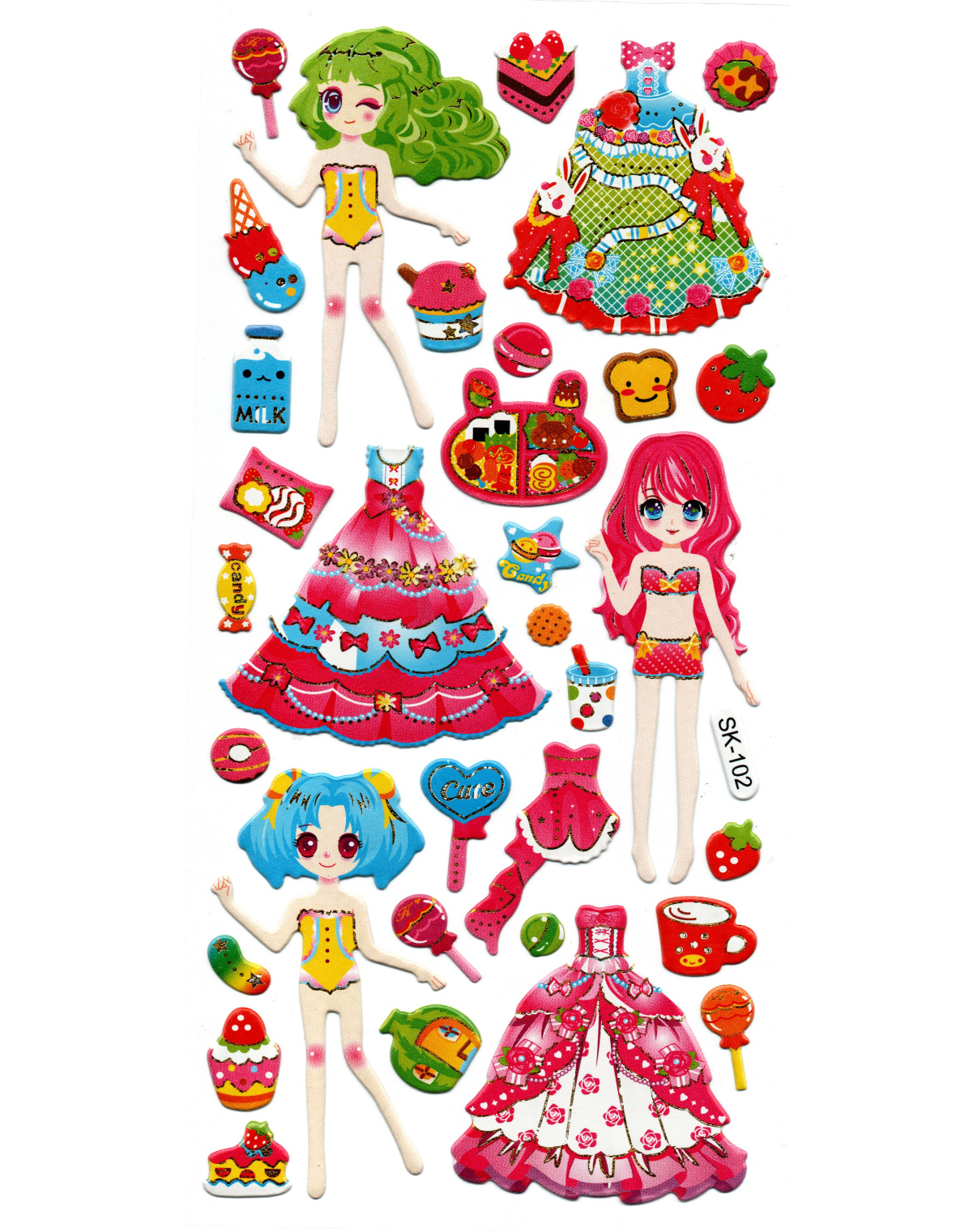 Sticker Kabartmalı Stiker Defter, Planlayıcı Etiket (sk102) 9x18 