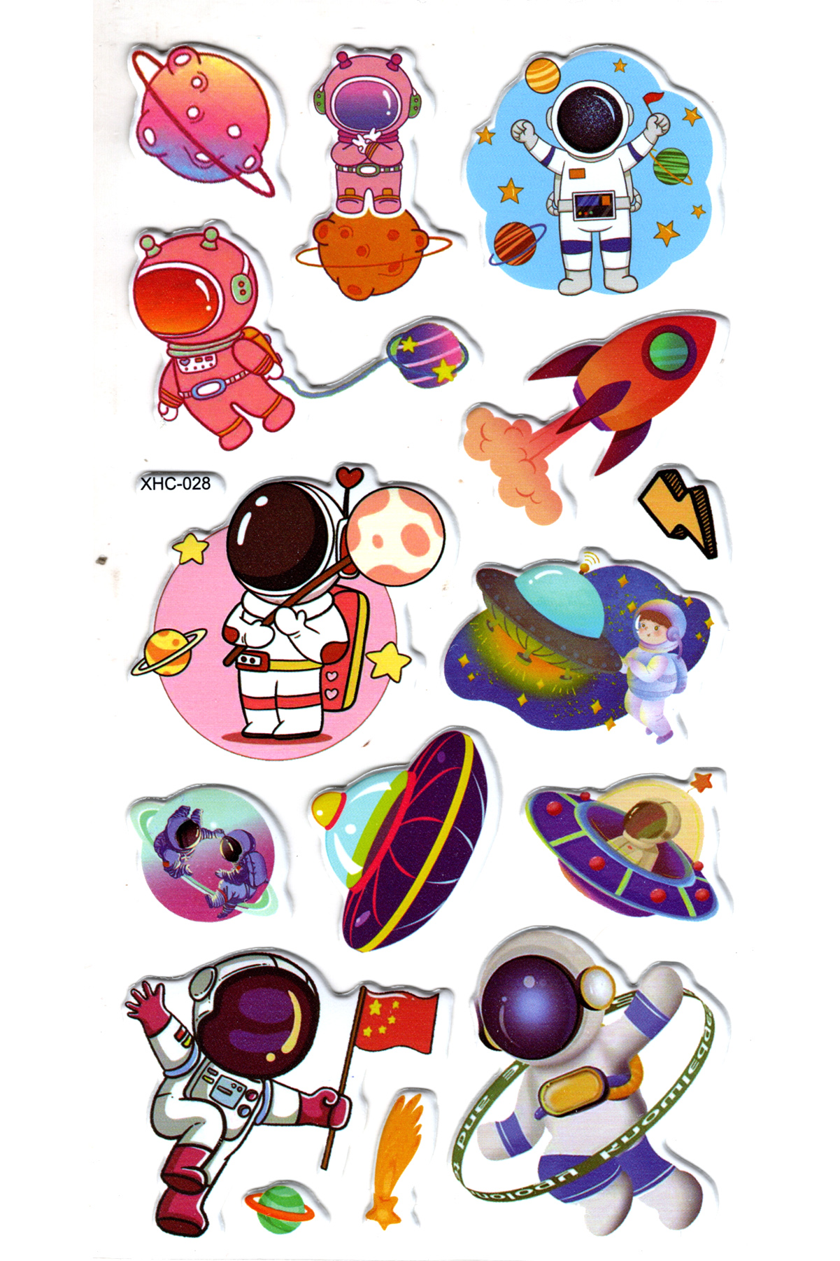 Sticker Kabartmalı Stiker Çıkartma Etiket (XHC028)-18x9 cm- Astro