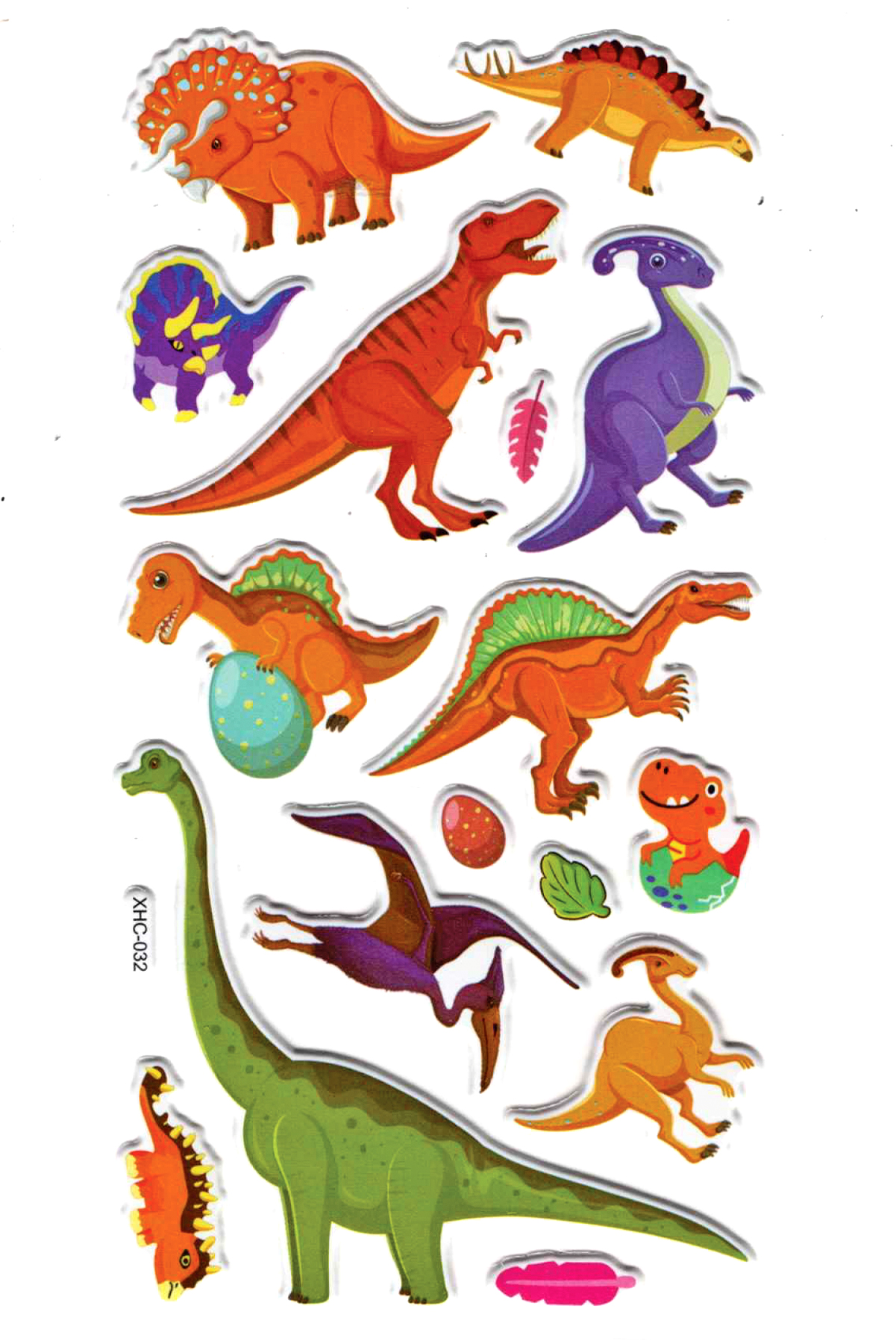 Sticker Kabartmalı Stiker Çıkartma Etiket (XHC032)-18x9 cm- Renkl