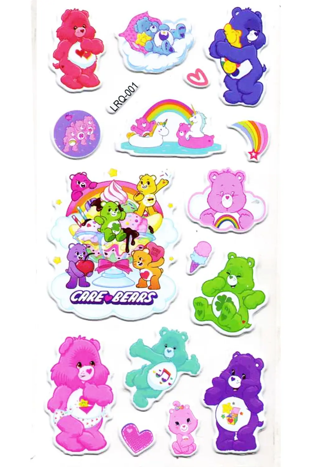 Sticker Kabartmalı Stiker Çıkartma Etiket (LRQ001)-18x9 cm- Renkl