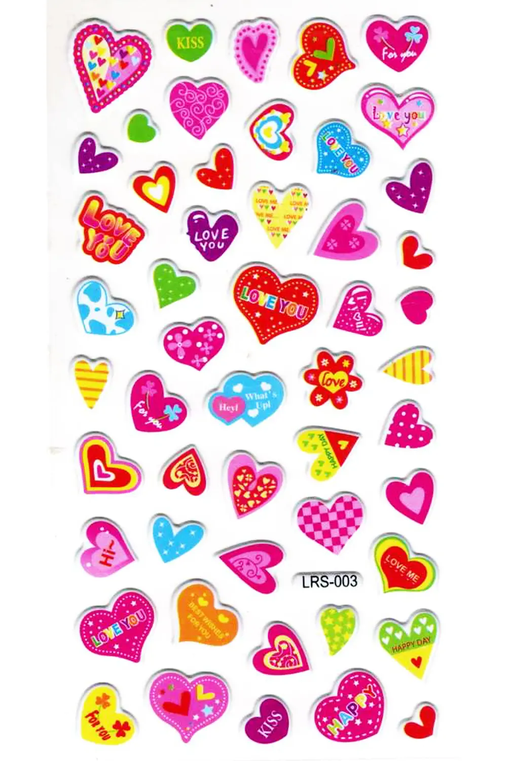 Sticker Kabartmalı Stiker Çıkartma Etiket (LRS003)-18x9 cm- Desen