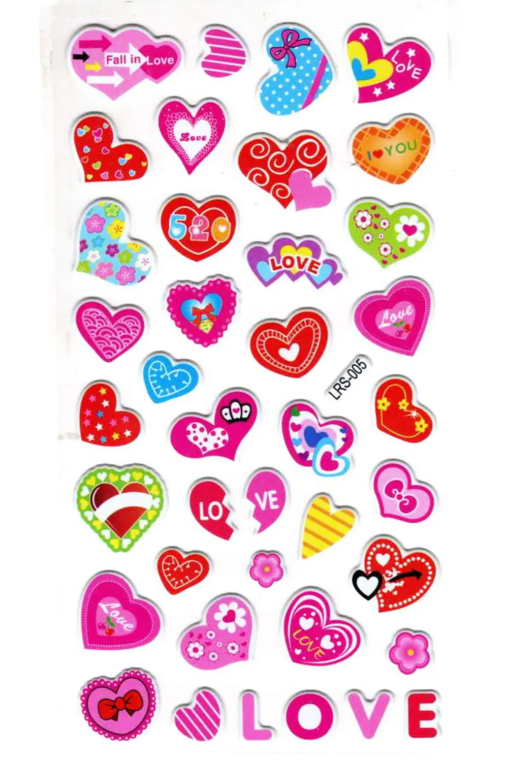 Sticker Kabartmalı Stiker Çıkartma Etiket (LRS005)-18x9 cm- Desen