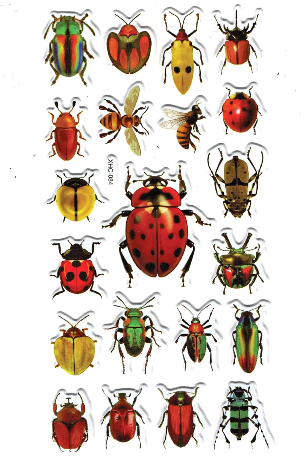 Sticker Kabartmalı Stiker Çıkartma Etiket (XHC084)-18x9 cm- Renkl