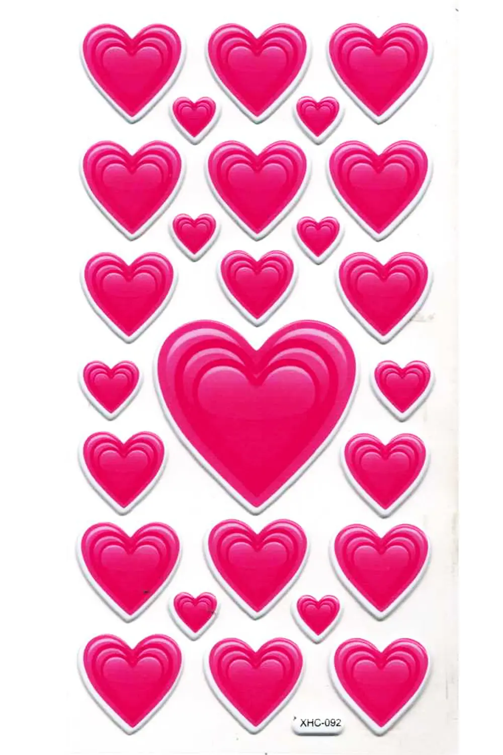 Sticker Kabartmalı Stiker Çıkartma Etiket (XHC092)-18x9 cm- Pembe