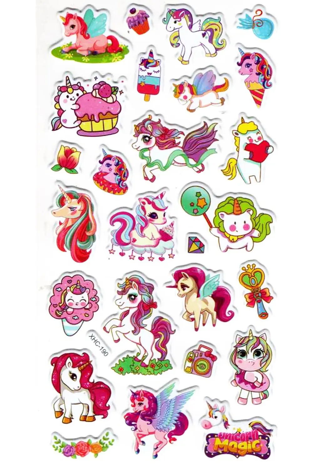 Sticker Kabartmalı Stiker Çıkartma Etiket (XHC190)-18x9 cm- Unico