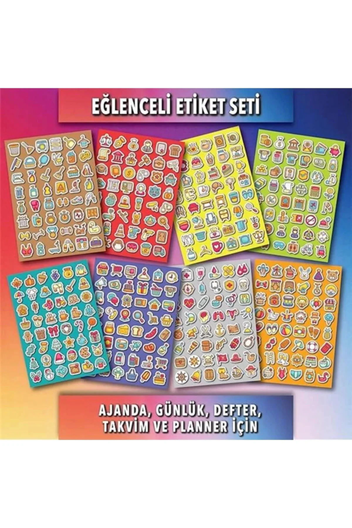 Sticker Seti Günlük Ajanda Ve Defterlere Etiket, Öğretmen Öğrenciler, Erkek Kız Çocuk Ve