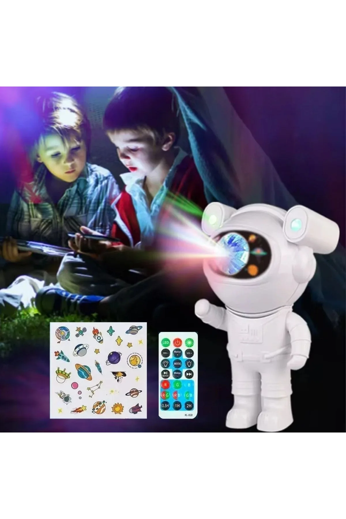 Stickerlı,Kumandalı ASTRONOT Model Gece Lambası Stickerlı,Kumandalı ASTRONOT Model Gece Lambası